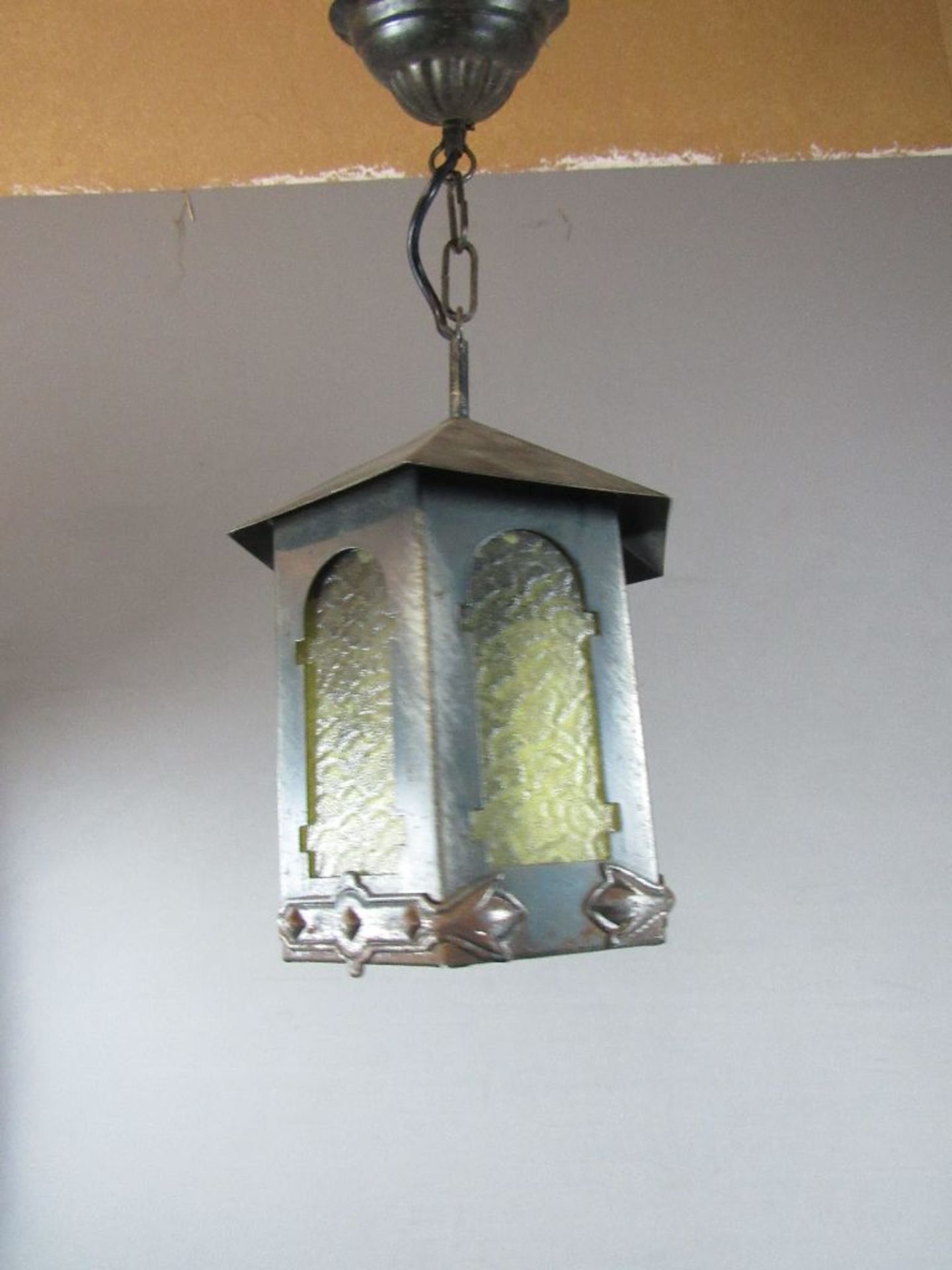 Deckenlampe Metall und Glas