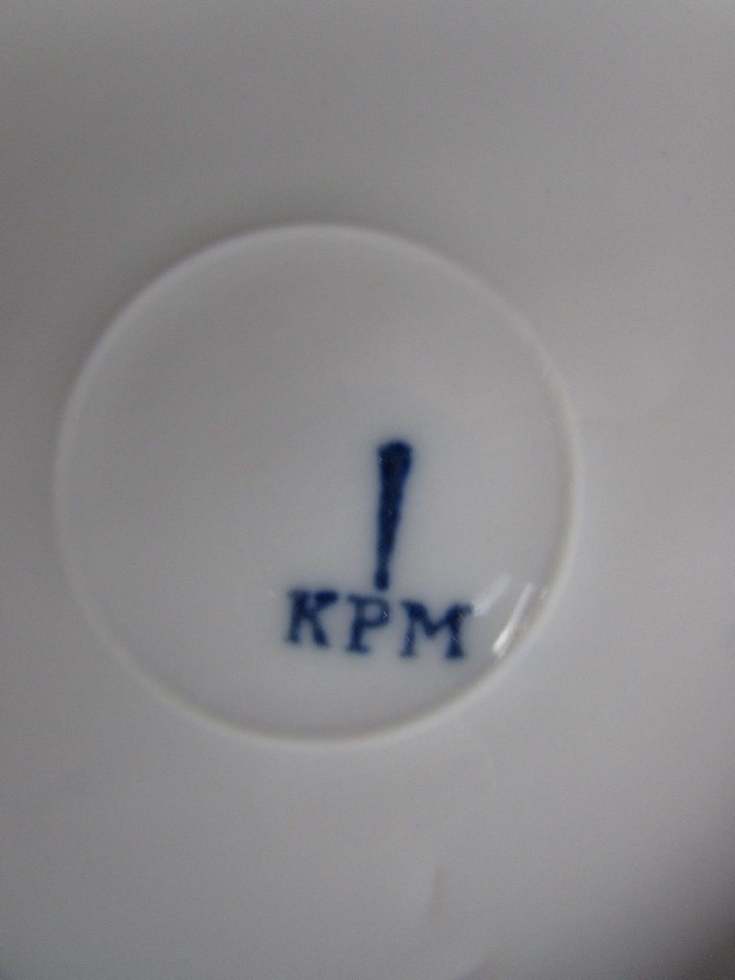 Porzellanteller, KPM Zeptermarke, 26cm Durchmesser, gemarkt - Bild 2 aus 2