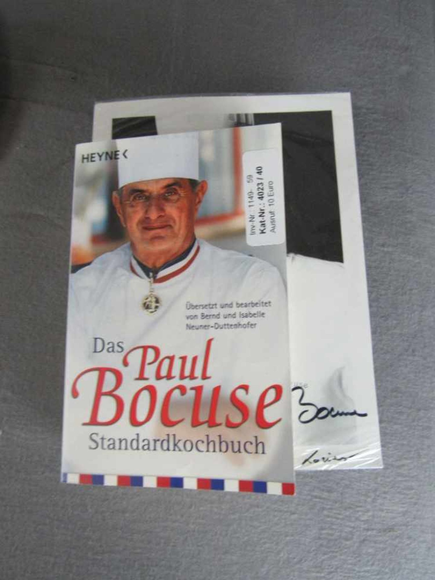 Autogramm und Buch von einem Starkoch Paul Bocuse
