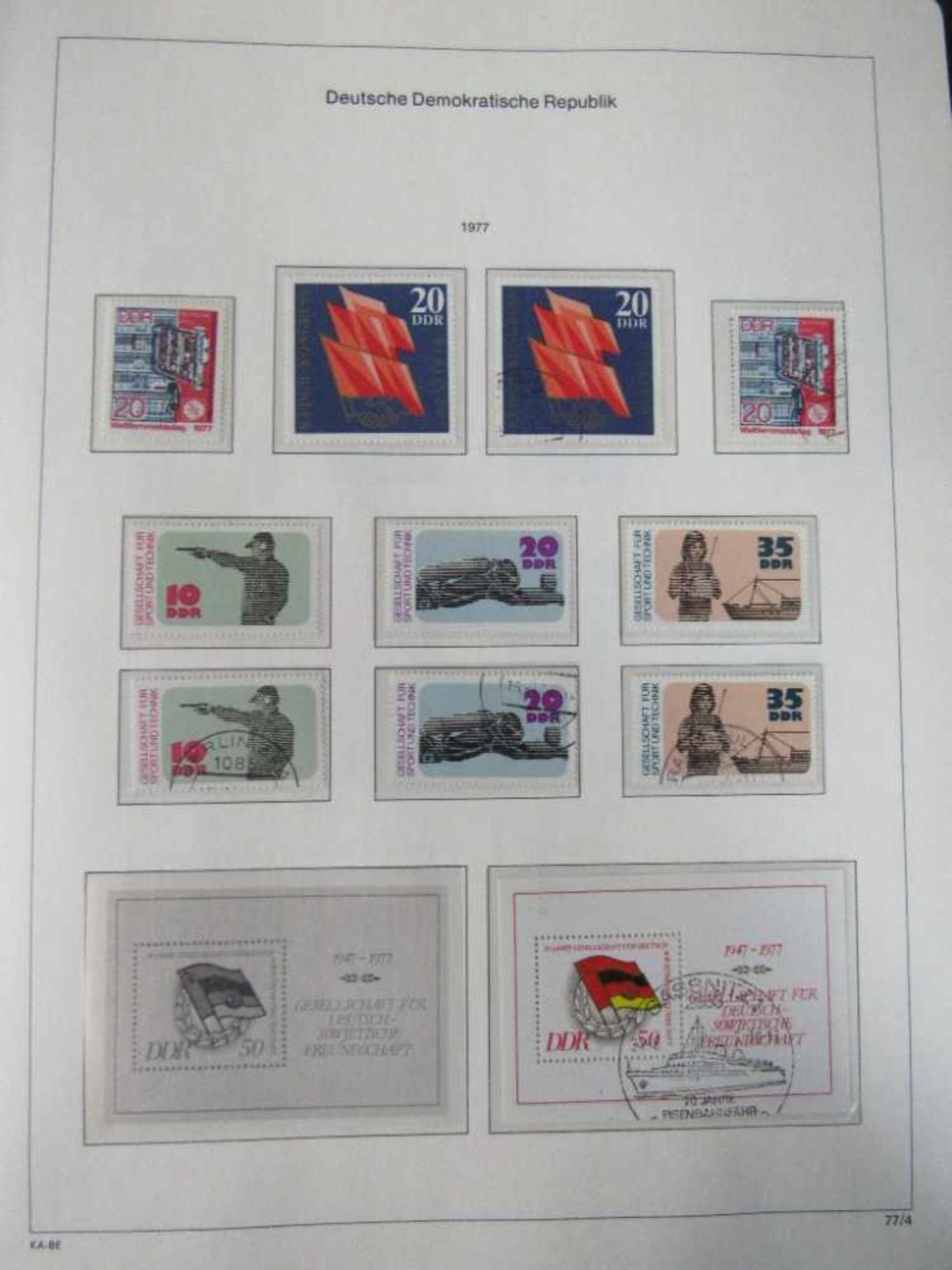 Konvolut Briefmarken 6 Vordruckalben DDR 1955-1990 neu und gestempelt - Bild 9 aus 18