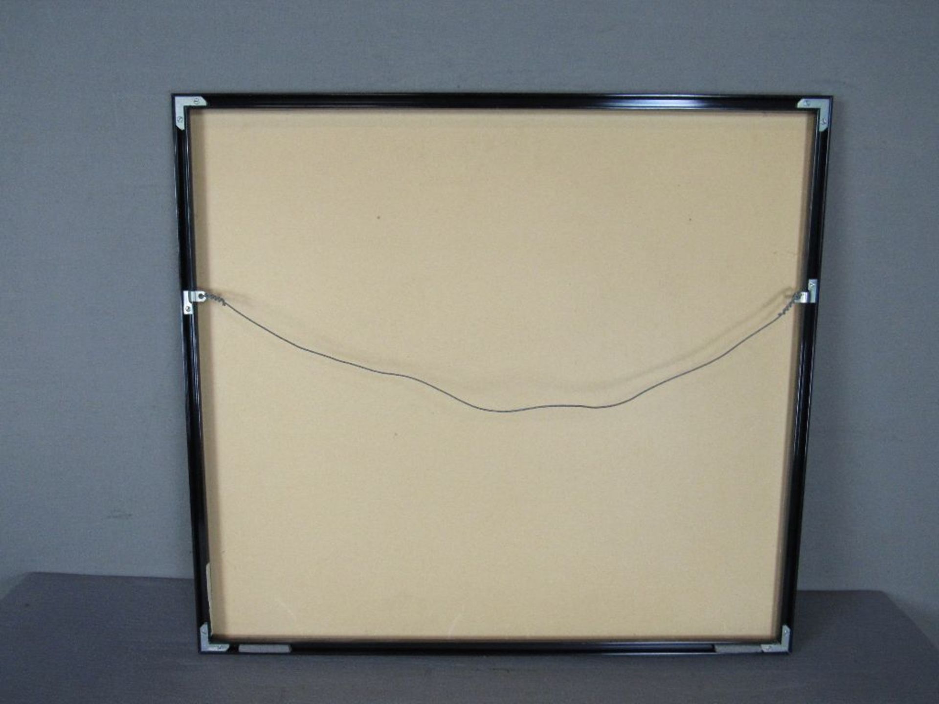 Grafik gerahmt Hundertwasser 1987 Kunstdruck Wind aus Gras 70x63cm - Bild 4 aus 4