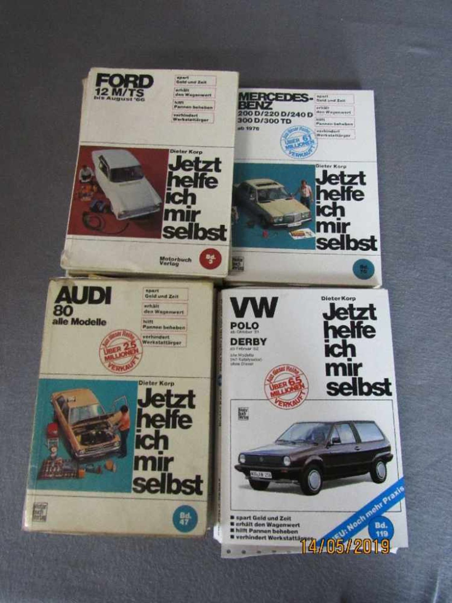 13 Bücher jetzt helfe ich mir selbst Youngtimer unter anderem W123 und Heckflosse