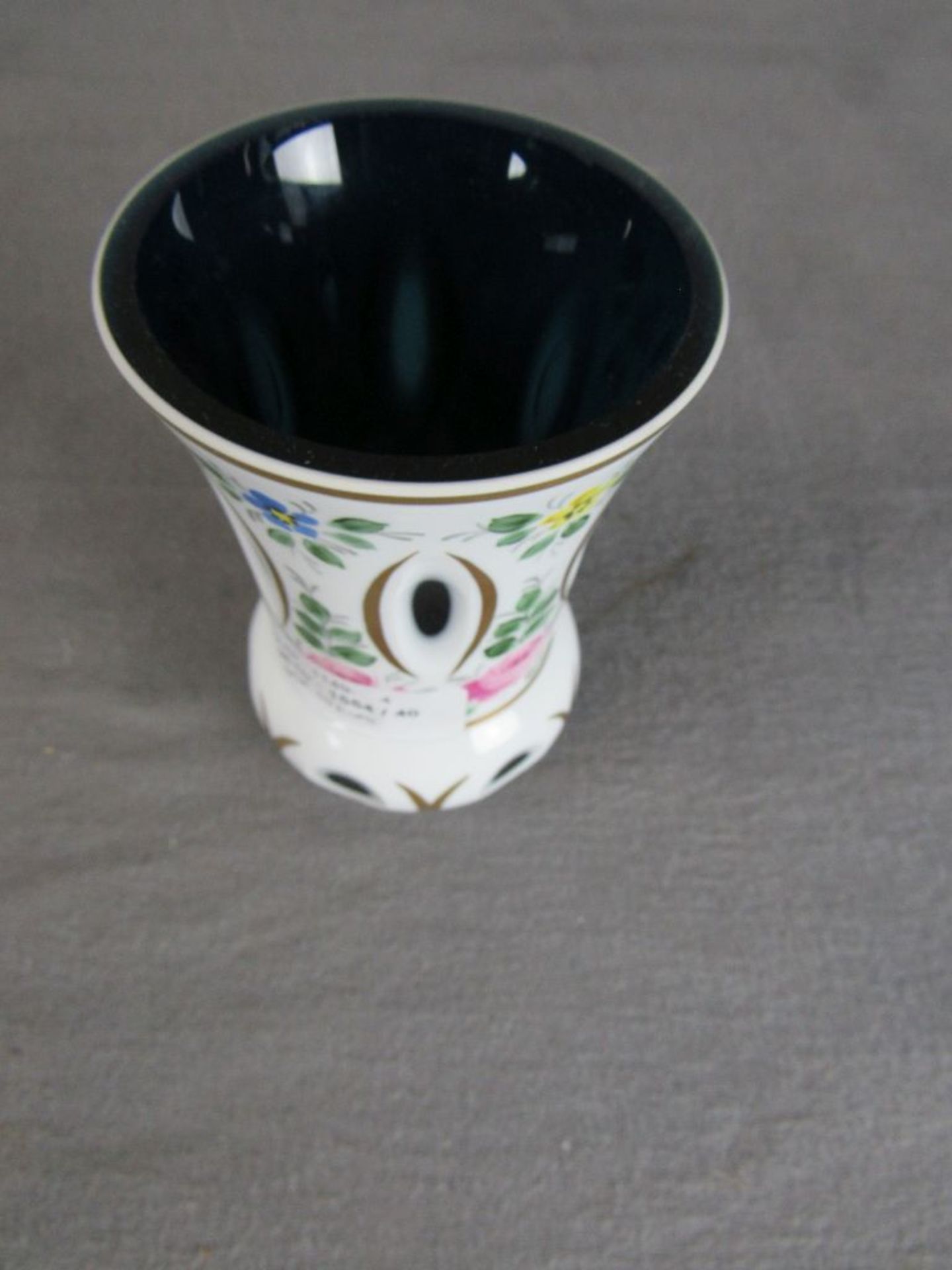 Handbemalte Vase Glas mit Überfang 12cm hoch - Image 2 of 2