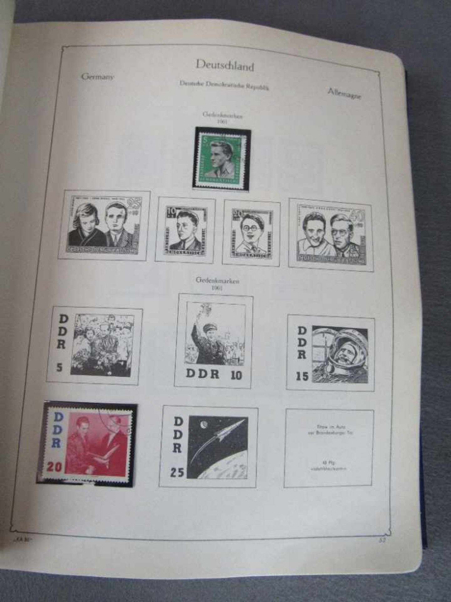 Konvolut Briefmarken 6 Vordruckalben DDR 1955-1990 neu und gestempelt - Bild 17 aus 18