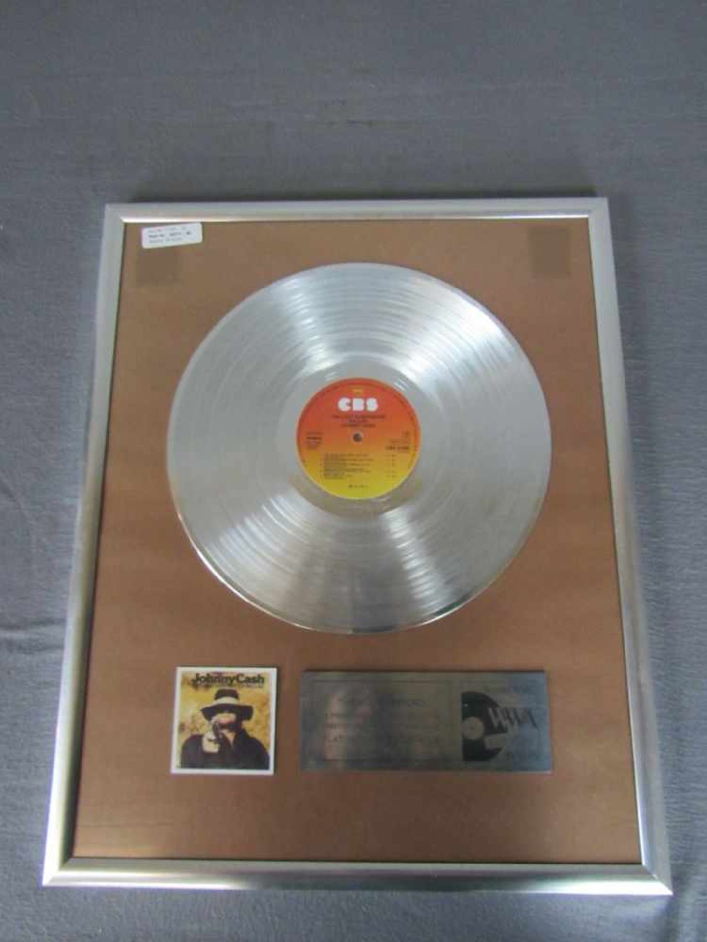 Platinium Record Jonny Cash Platin Schallplatte 43x53cm