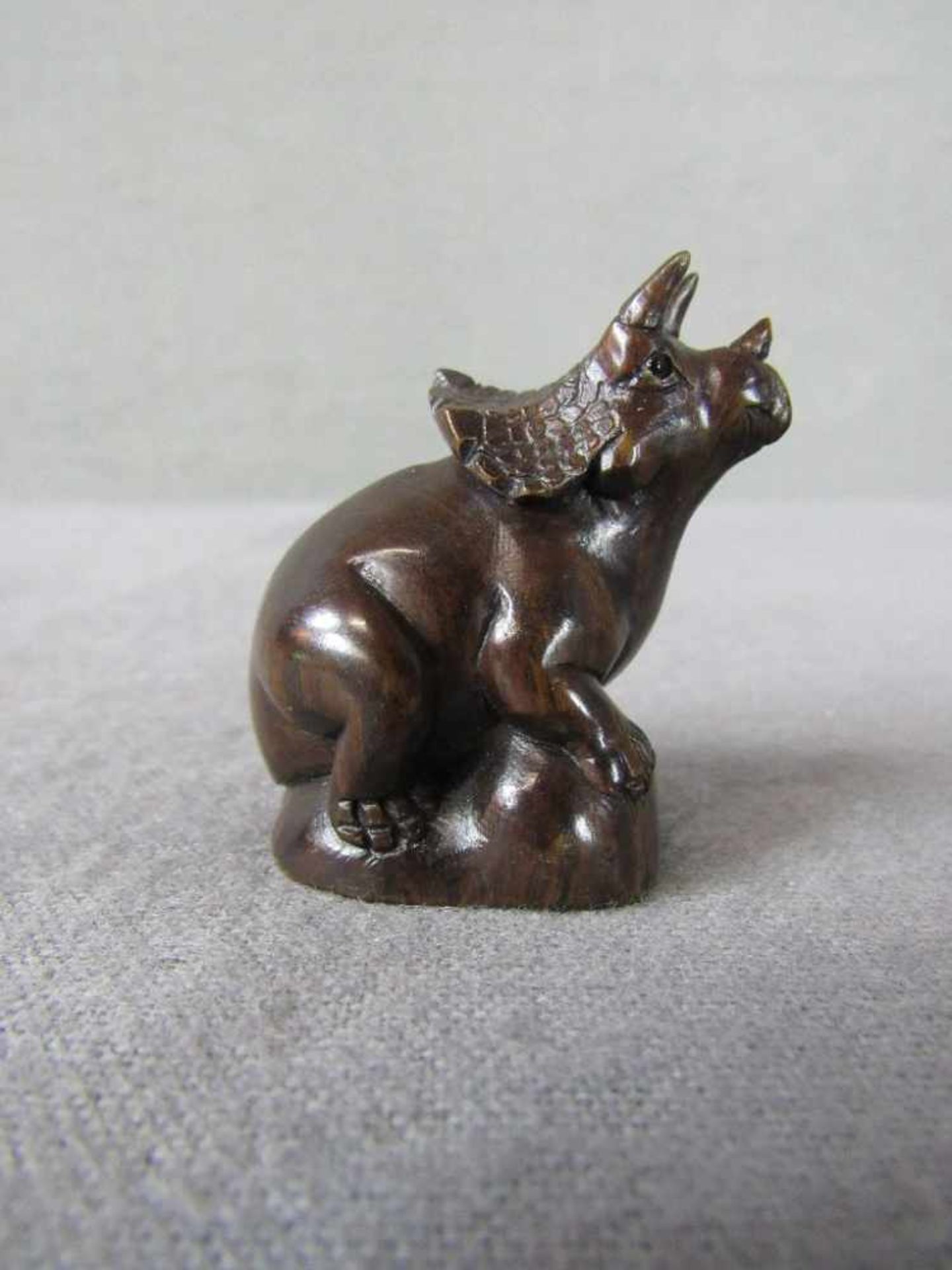 Buchsbaum Netsuke Fabeltier - Bild 2 aus 2