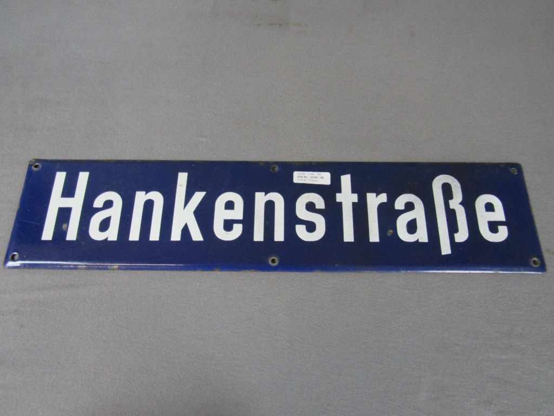 Straßenschild emailliert Hankenstraße 70x15,5cm