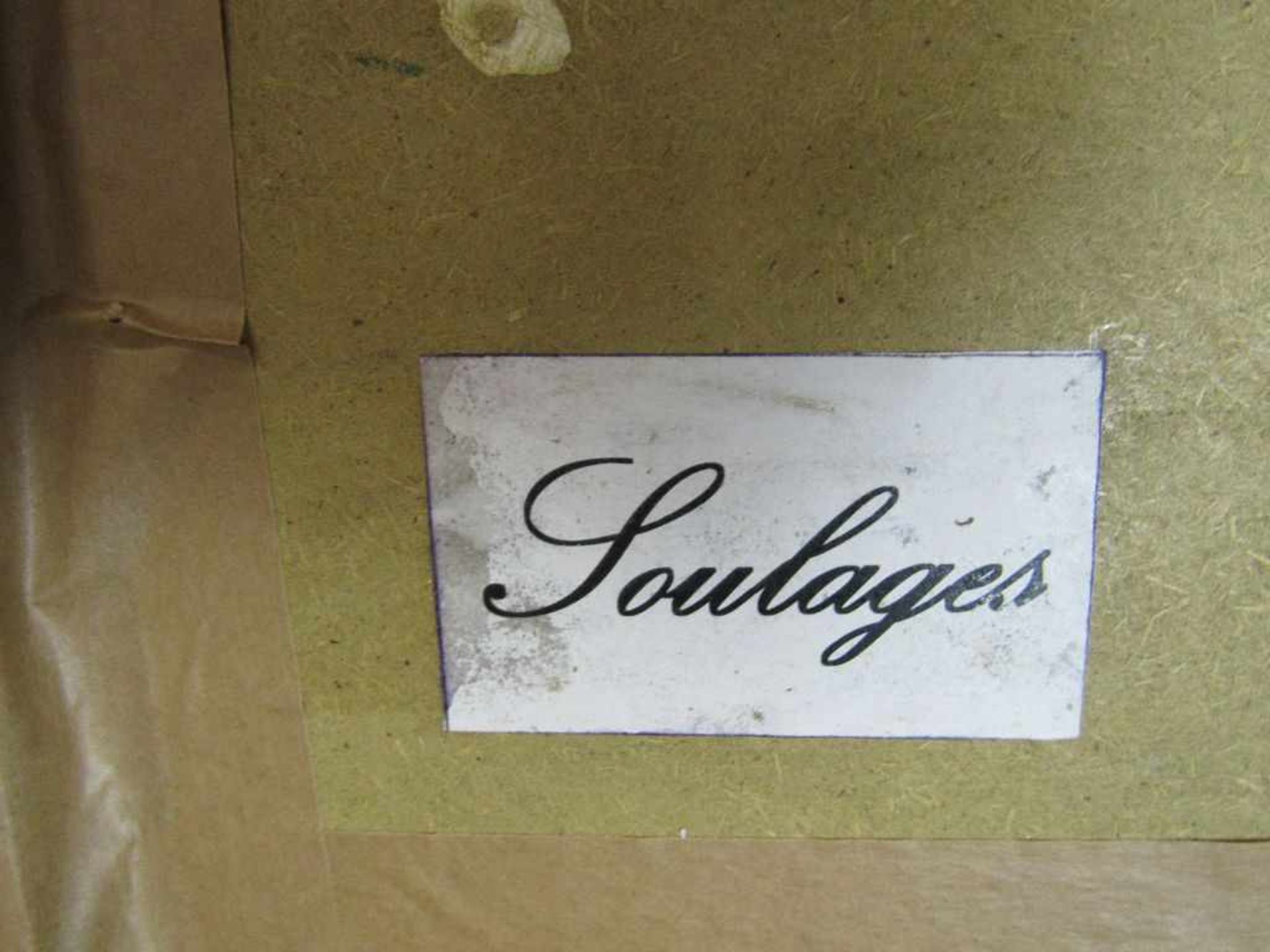 Modernes Gemälde auf Pappe bezeichnet Soulages 66x56cm - Image 5 of 5