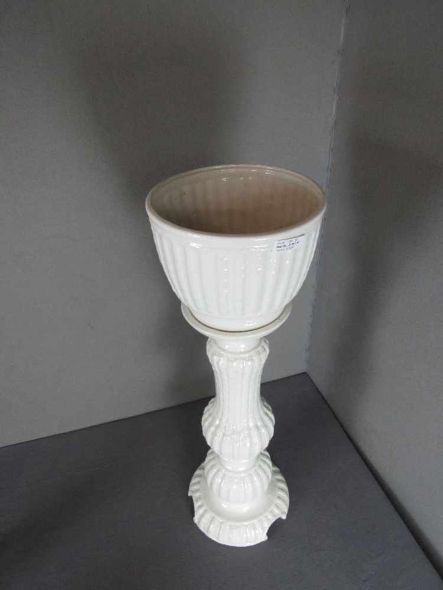 Blumensäule 2teilig lasierte Keramik 84cm hoch - Bild 2 aus 3