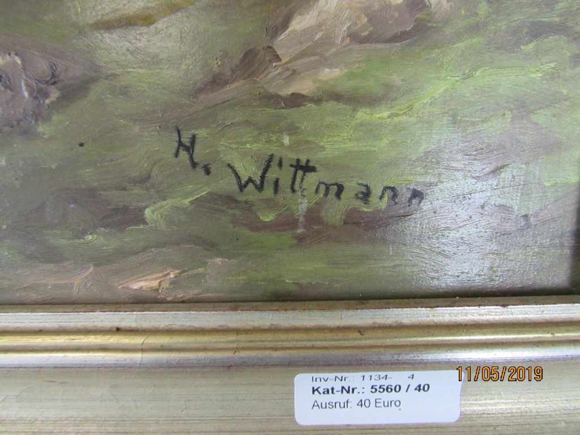 Ölgemälde Öl auf Pappe Küstenszene signiert Wittmann 76x96cm - Image 3 of 4