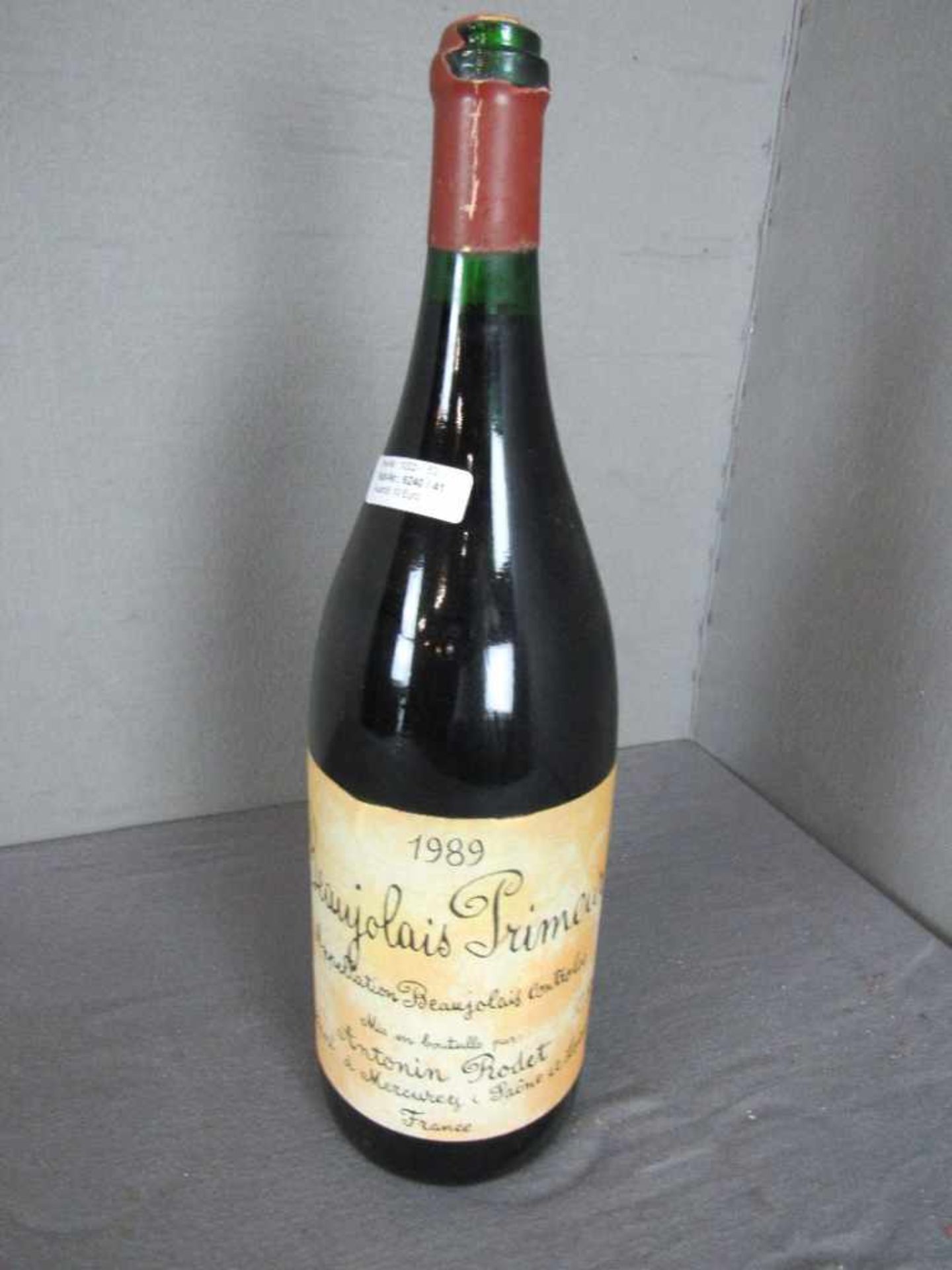 Weinflasche Frankreich 50cm hoch ungeöffnet