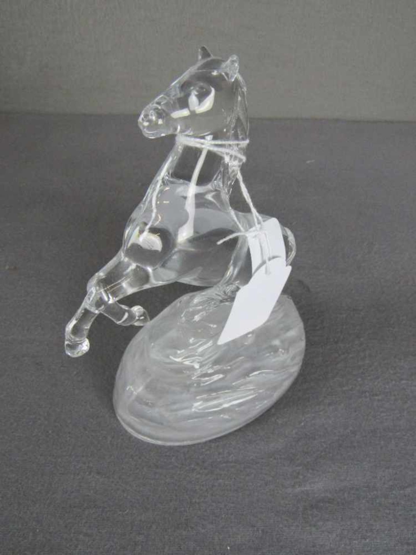 Glasfigur steigendes Pferd 16cm hoch - Bild 2 aus 2