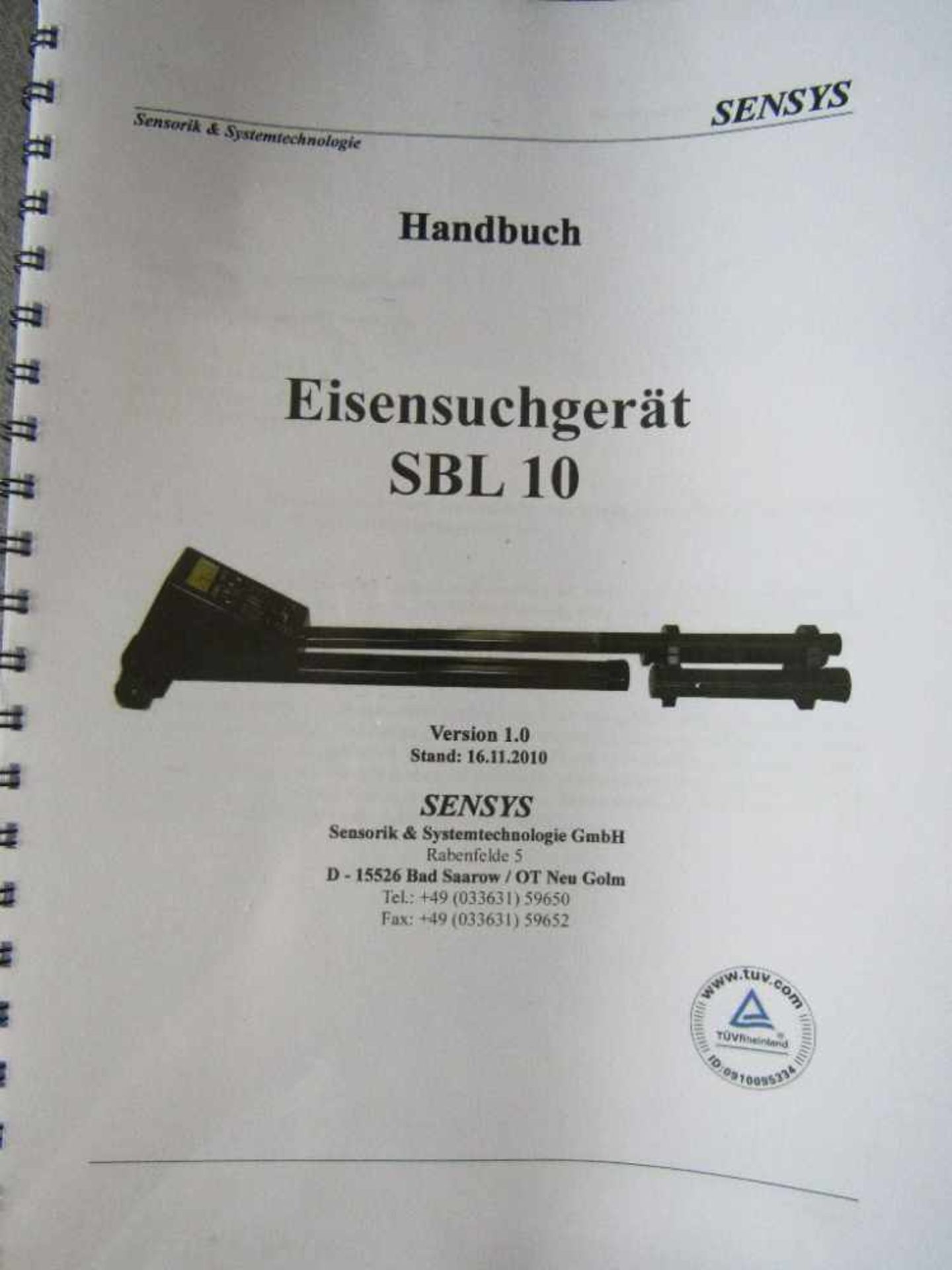 Metallsuchgerät Eisensuchgerät Modell SBL10 in original Transportkoffer mit Anleitung - Image 2 of 3