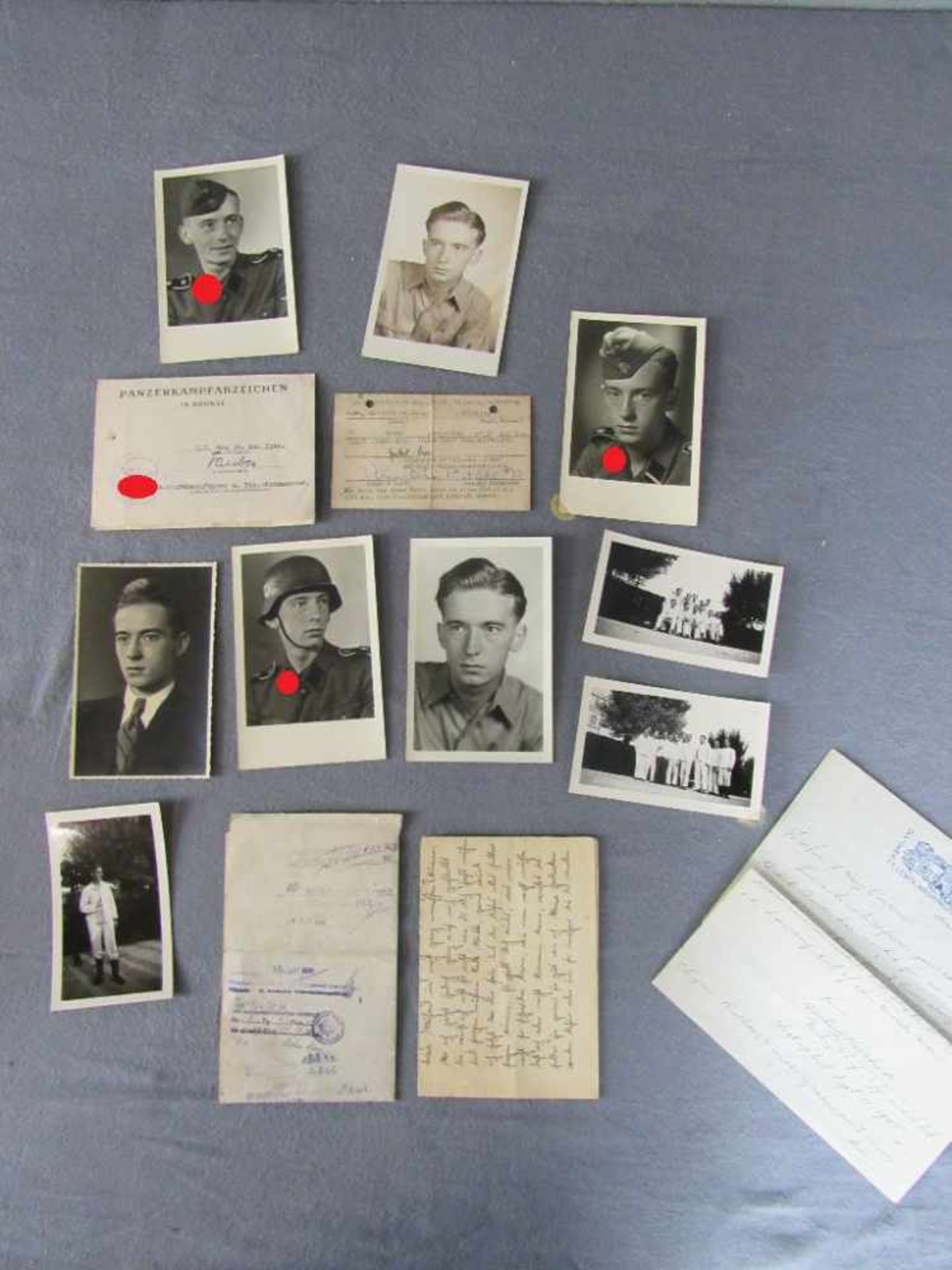 Kleiner Foto bzw. Dokumentennachlass eines SS Leibstandarten Adolf Hitler Soldat, unter anderem