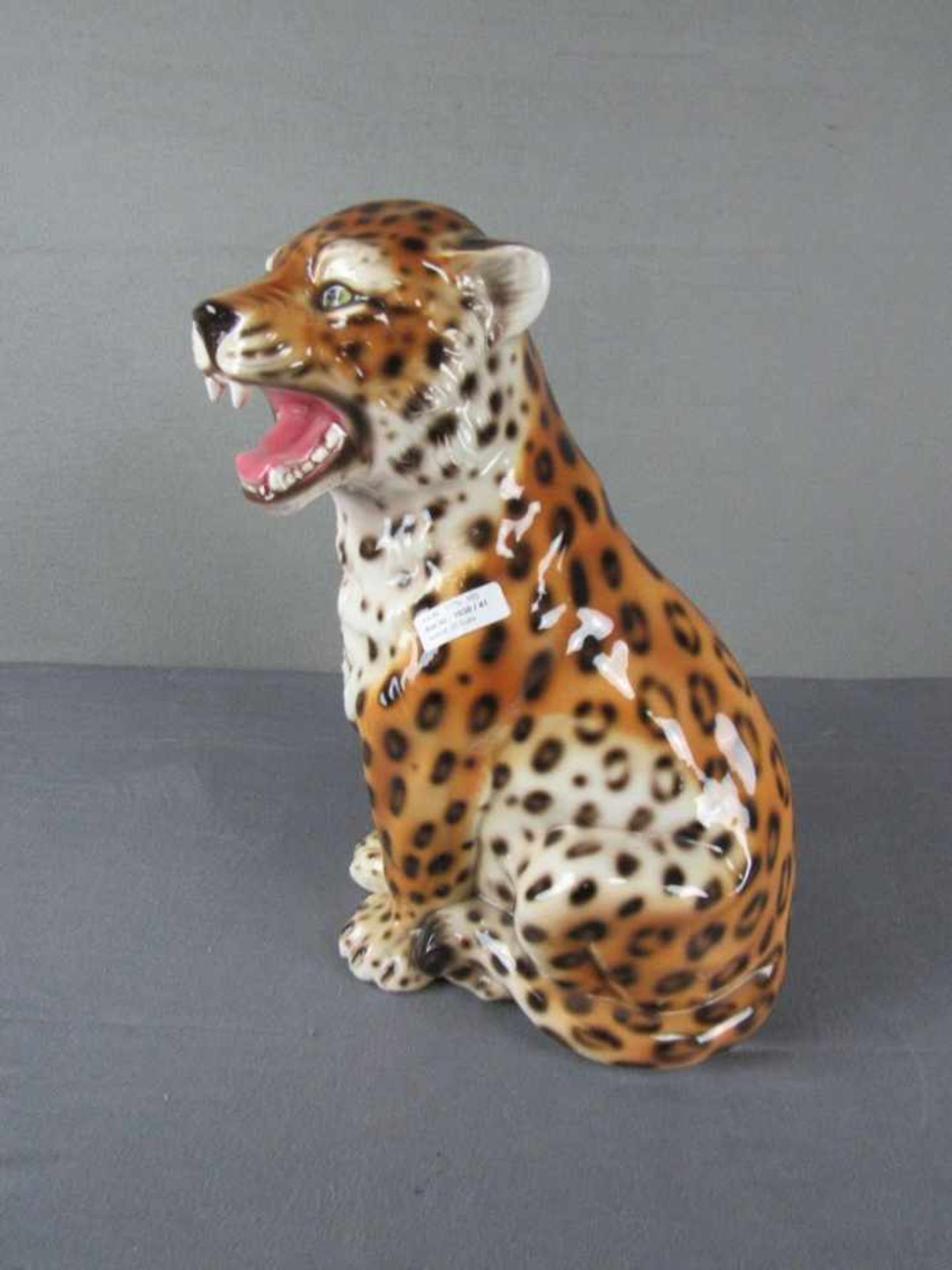 Große Porzellanfigur Gepard 48cm hoch - Bild 2 aus 3