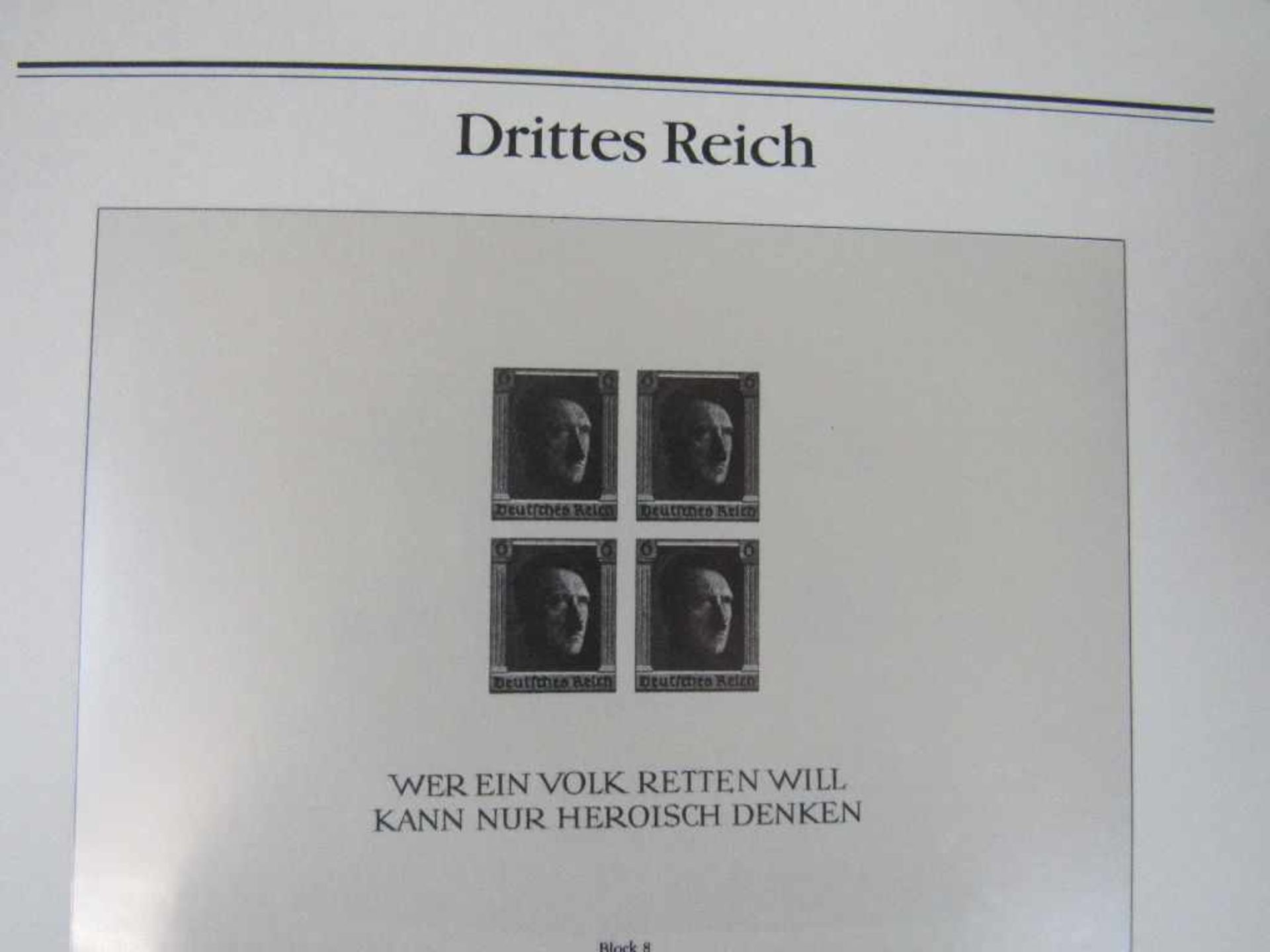 Briefmarkenalbum Deutsches Reich 1933-1945 neu/gestempelt sauberes Vordruckalbum - Image 4 of 7