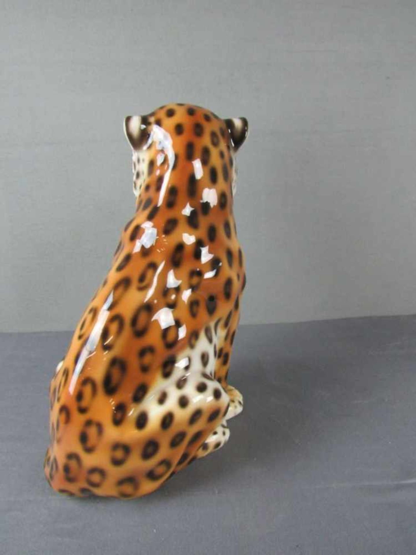 Große Porzellanfigur Gepard 48cm hoch - Bild 3 aus 3