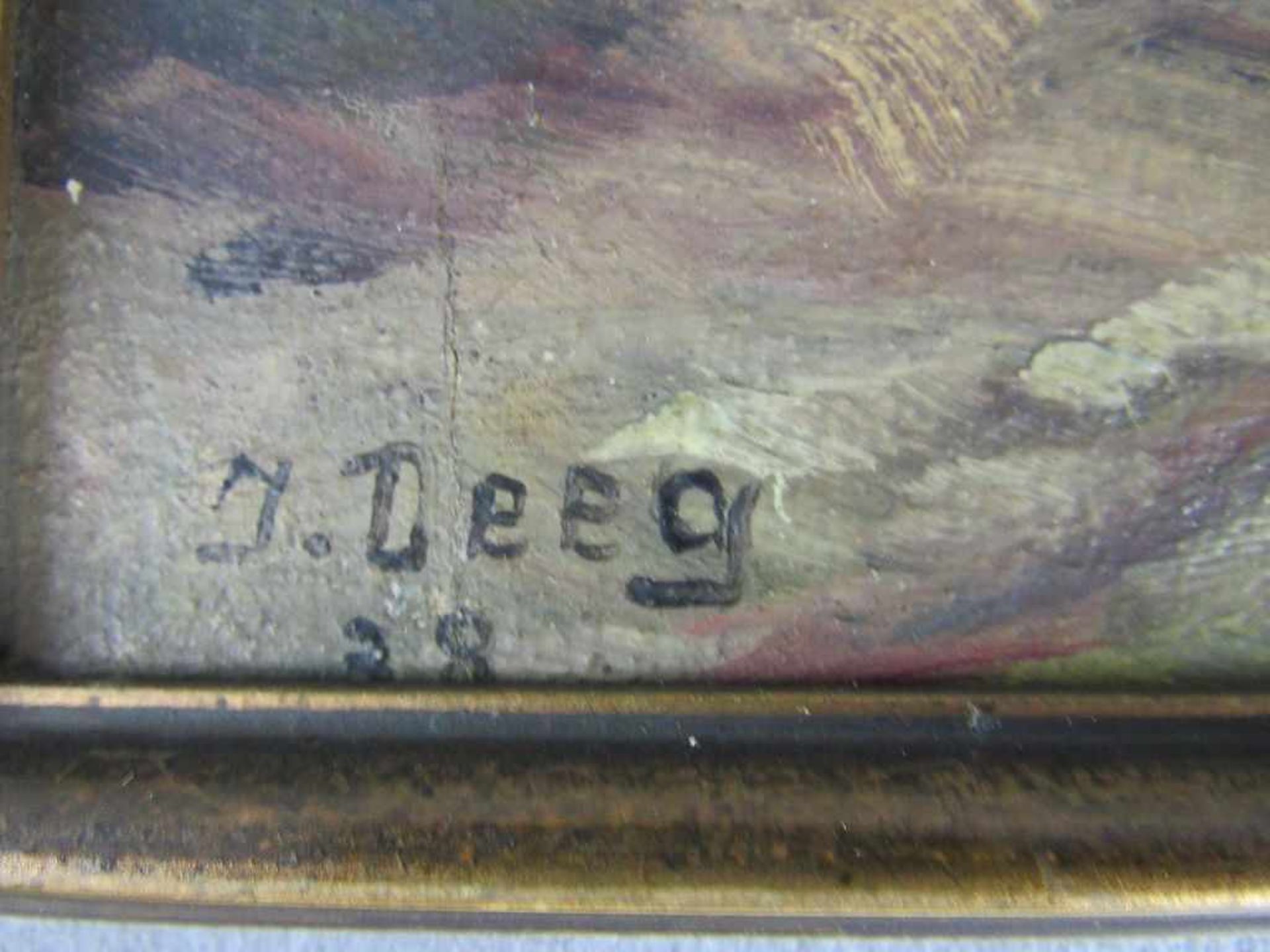 Ölgemälde Öl auf Holz signiert Deeg 30x38cm - Image 3 of 4