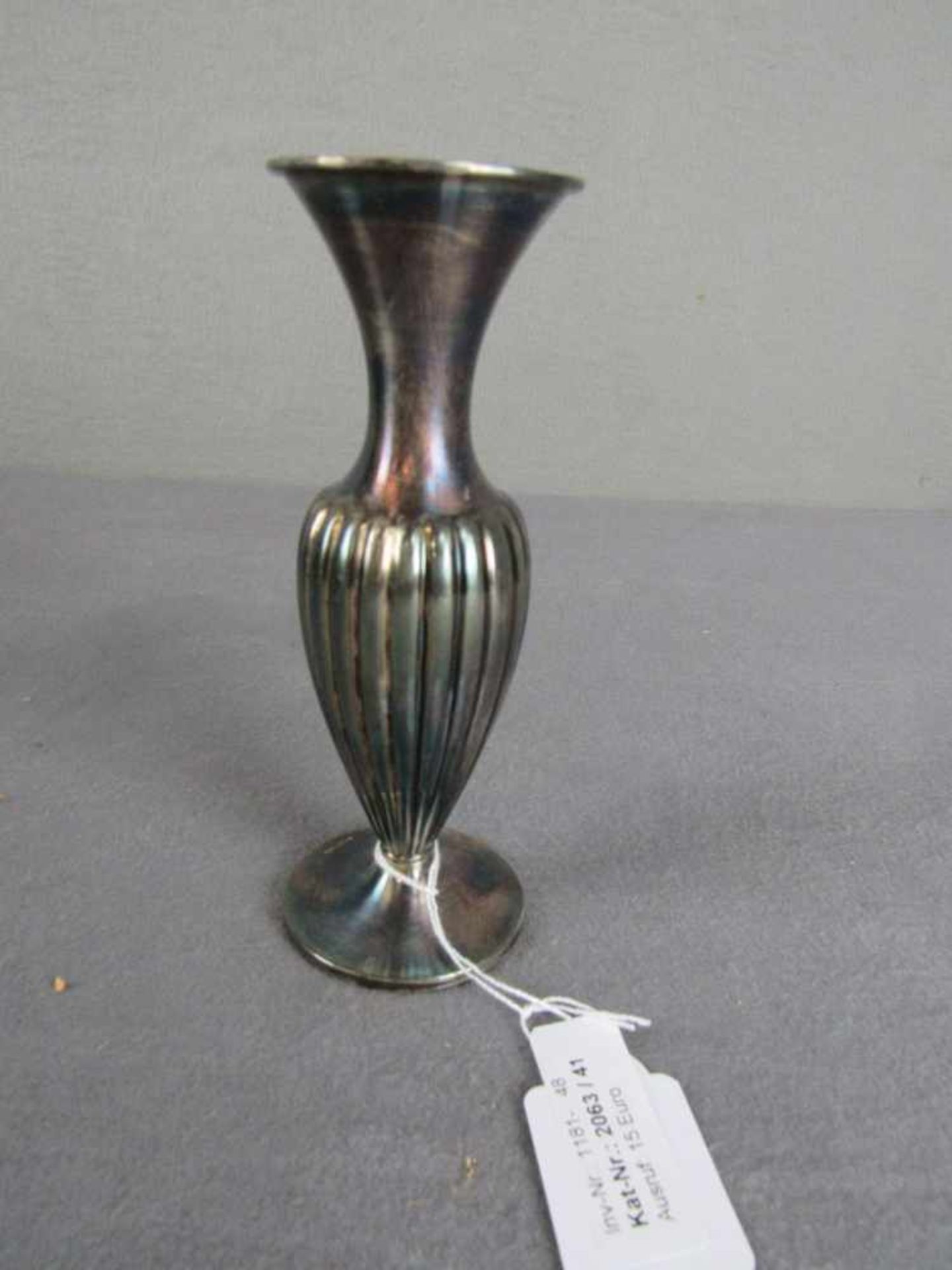 Kleines Silberne Vase 925er Silber 17cm hoch