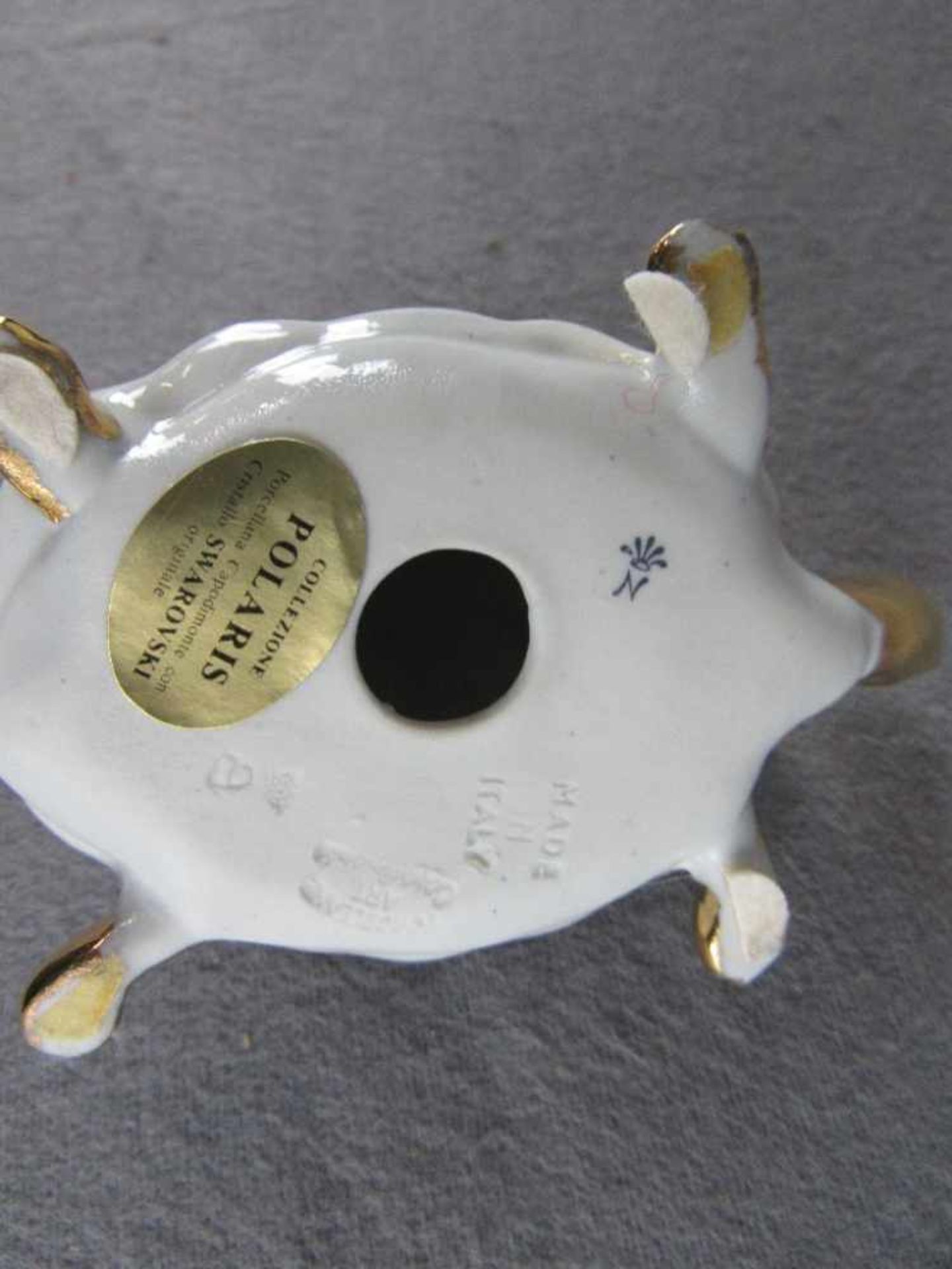 Pozellanschildkröte made in Italy mit Swarovskysteinen besetzt - Bild 3 aus 3