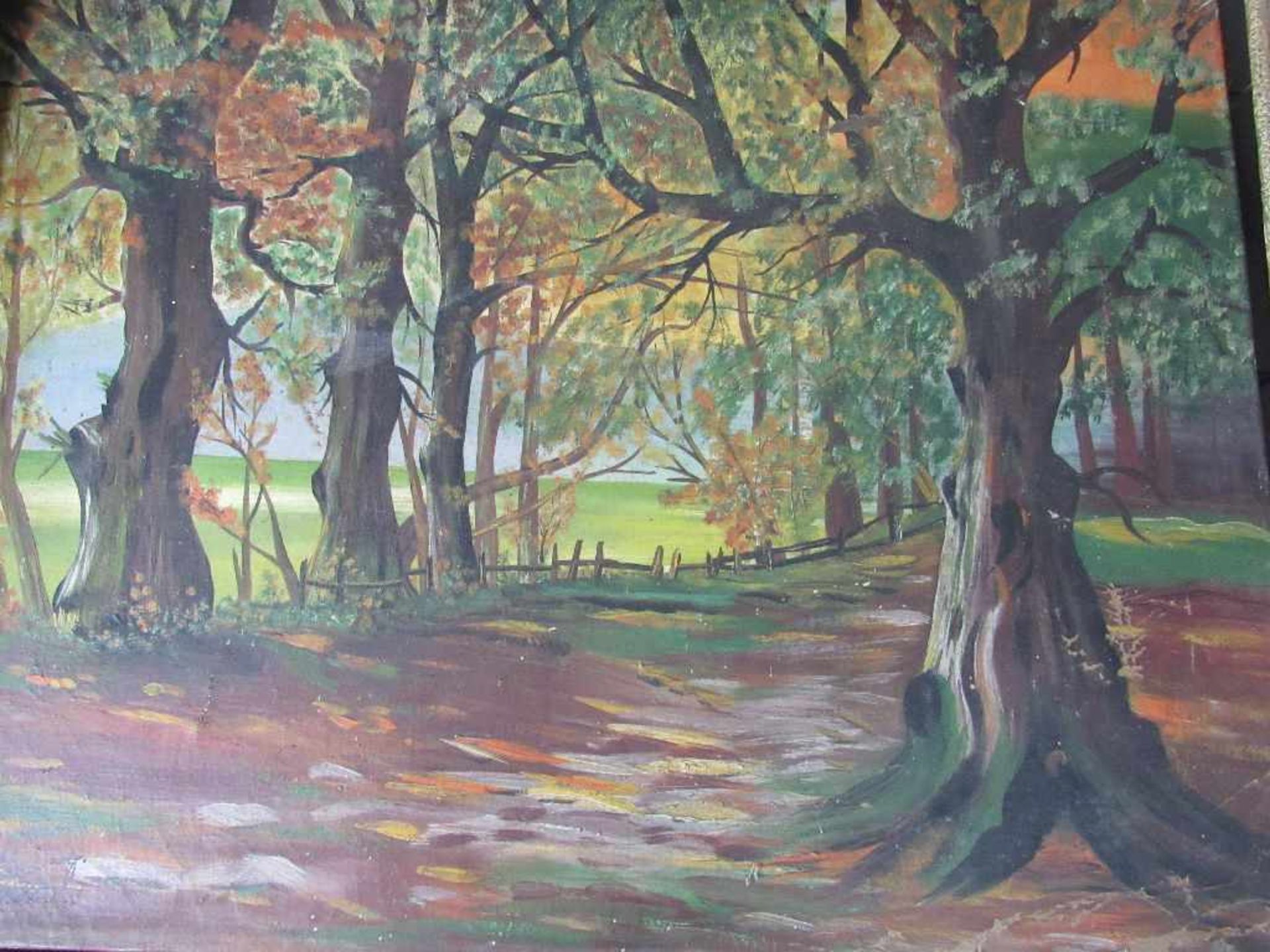 Ölgemälde Öl auf Leinwand signiert W. Ebeling 1934 Bäume im Herbst 72x56cm- - -20.00 % buyer's - Image 2 of 4