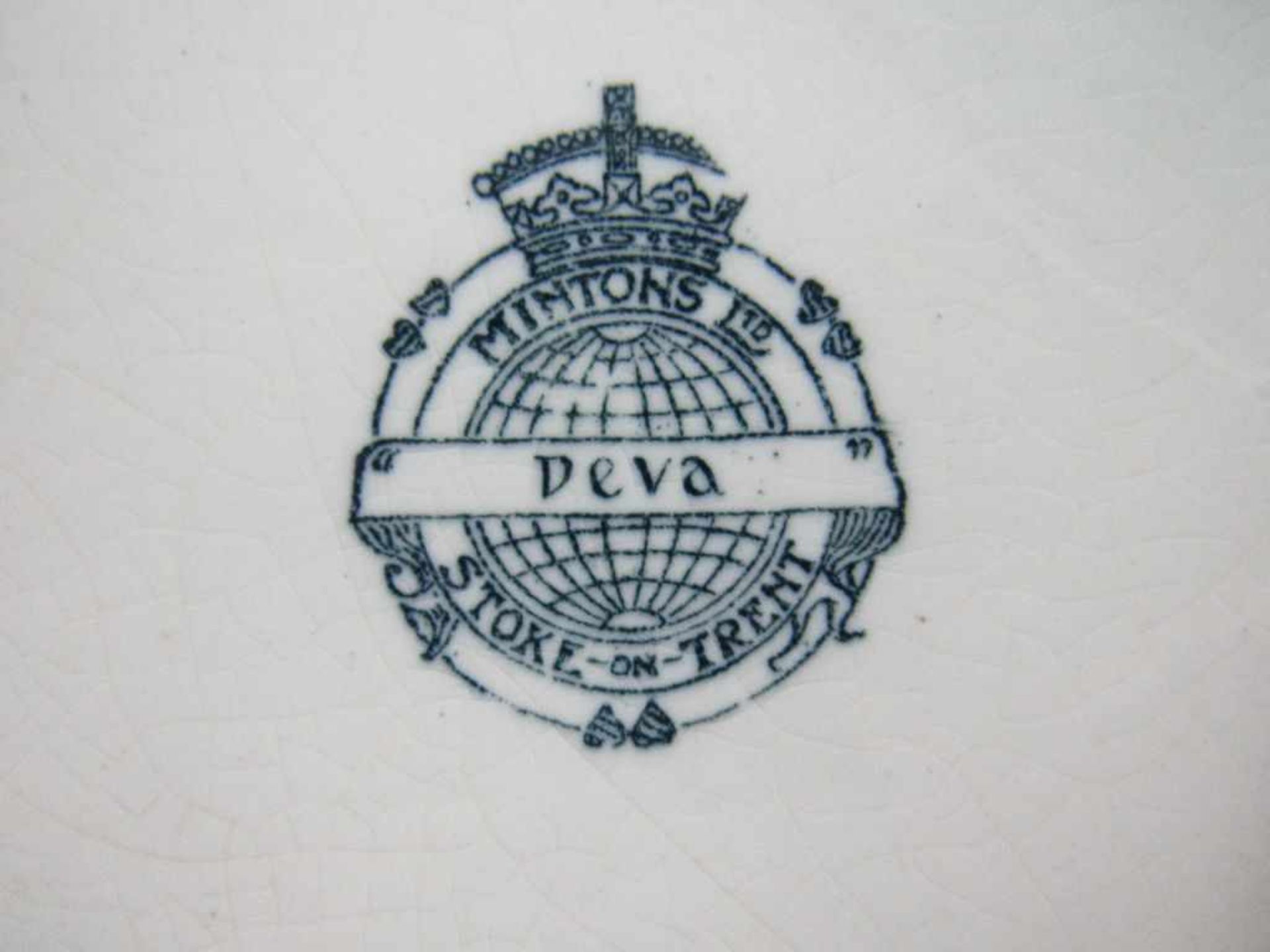 Essgeschirr England Deva Mintons Fleischplatte und sechs Teller um 1880- - -20.00 % buyer's - Image 4 of 4