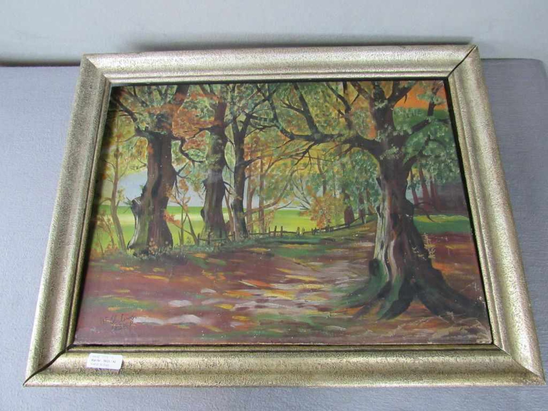 Ölgemälde Öl auf Leinwand signiert W. Ebeling 1934 Bäume im Herbst 72x56cm- - -20.00 % buyer's