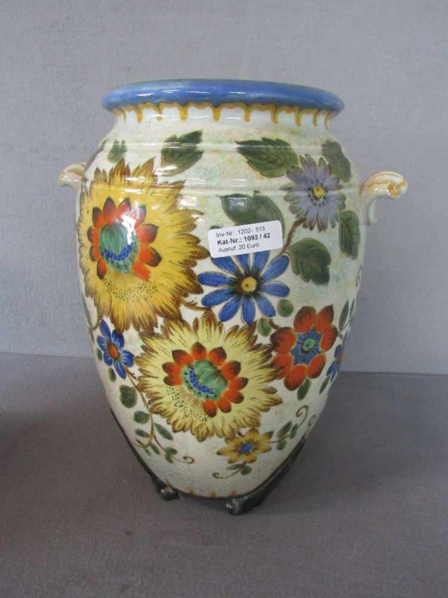 Vase Gouda Holland Sierahm am Fuß bestoßen 40cm hoch- - -20.00 % buyer's premium on the hammer