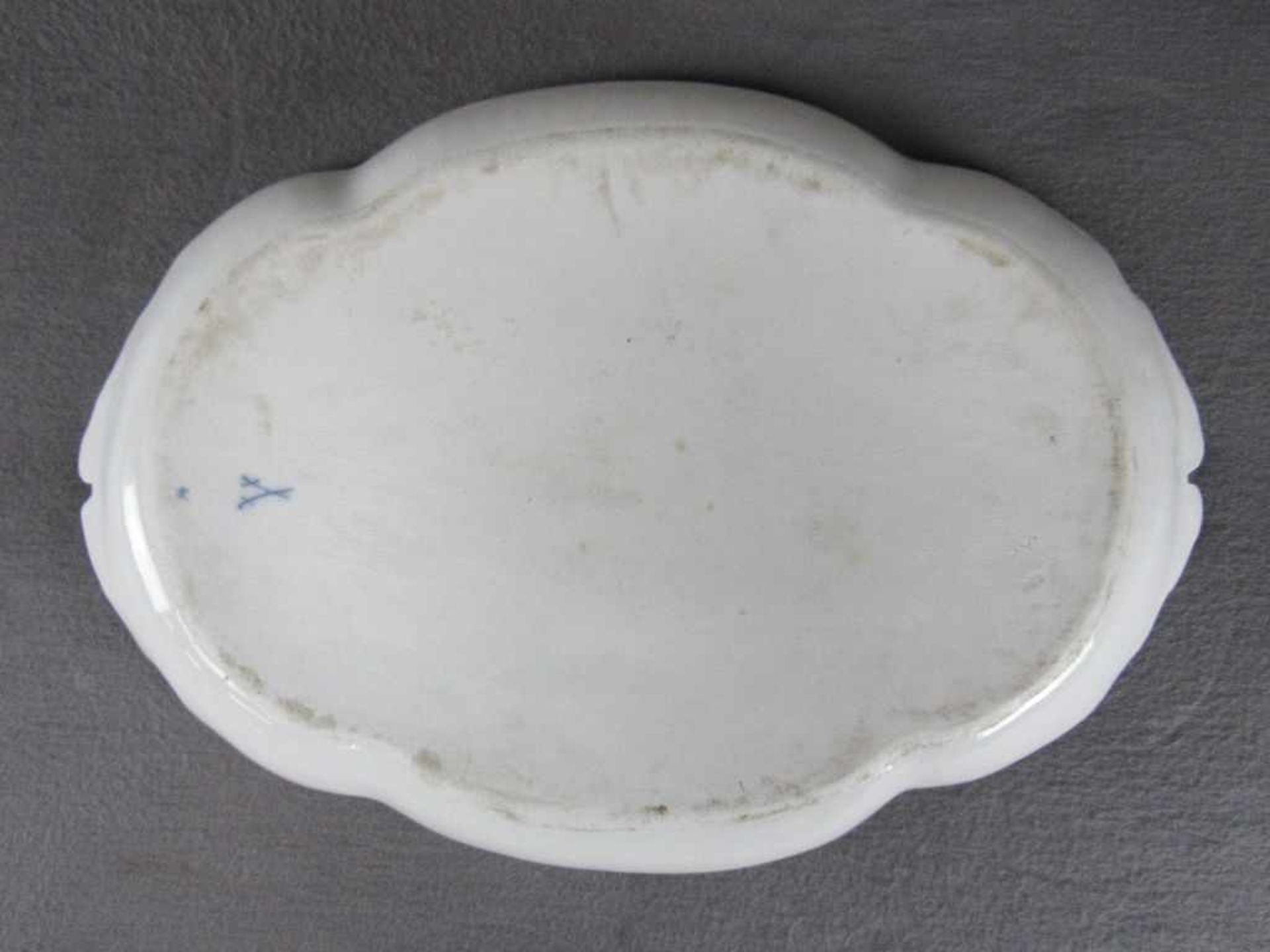 Großer Anbietteller Meissen Schwertermarke Zwiebelmuster 39,5x27,5cm- - -20.00 % buyer's premium - Bild 3 aus 5