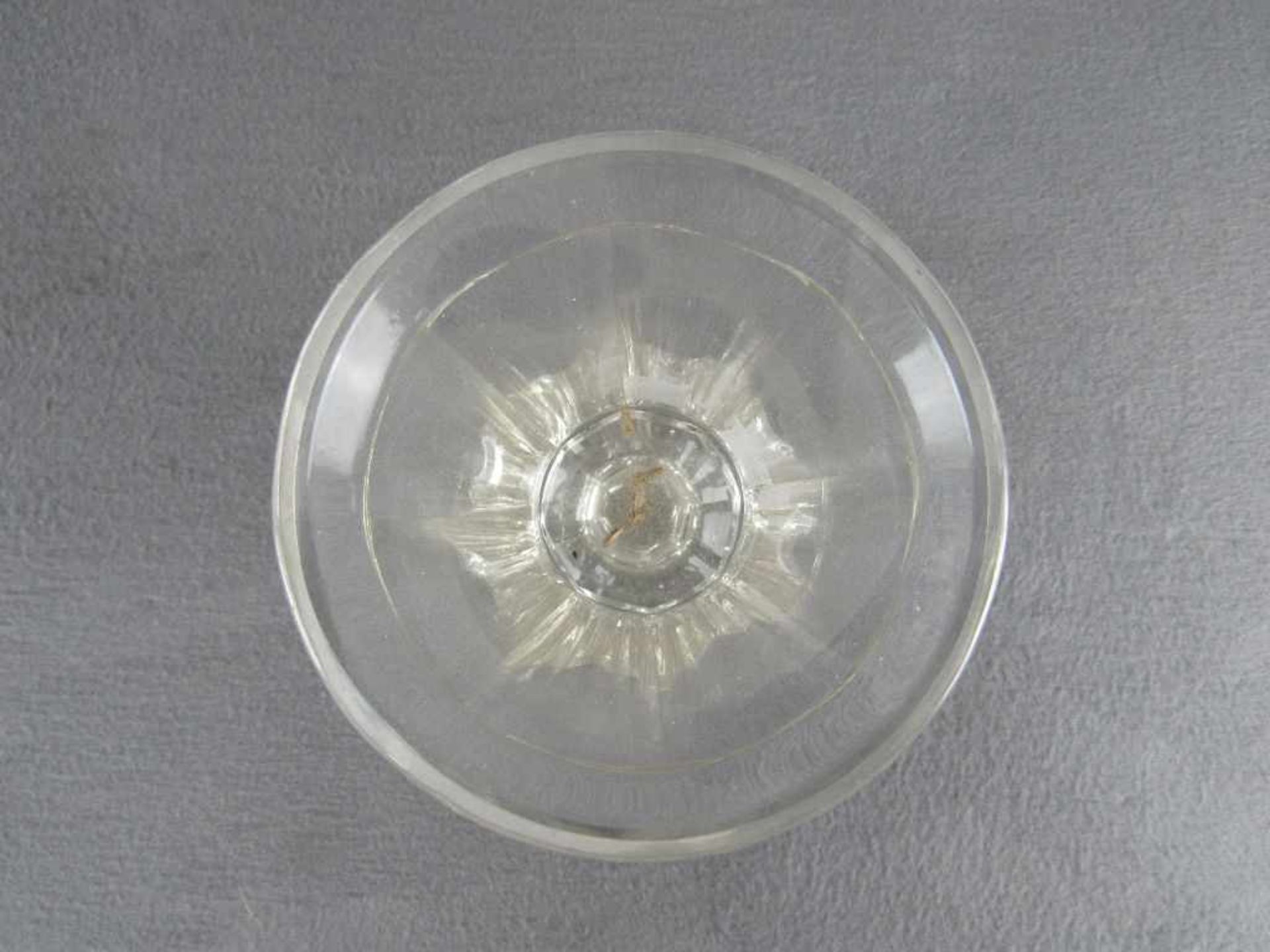 Antikes Glas mundgeblasen mit Abriss hier Kristallglasbecher 18,5cm- - -20.00 % buyer's premium on - Bild 4 aus 5