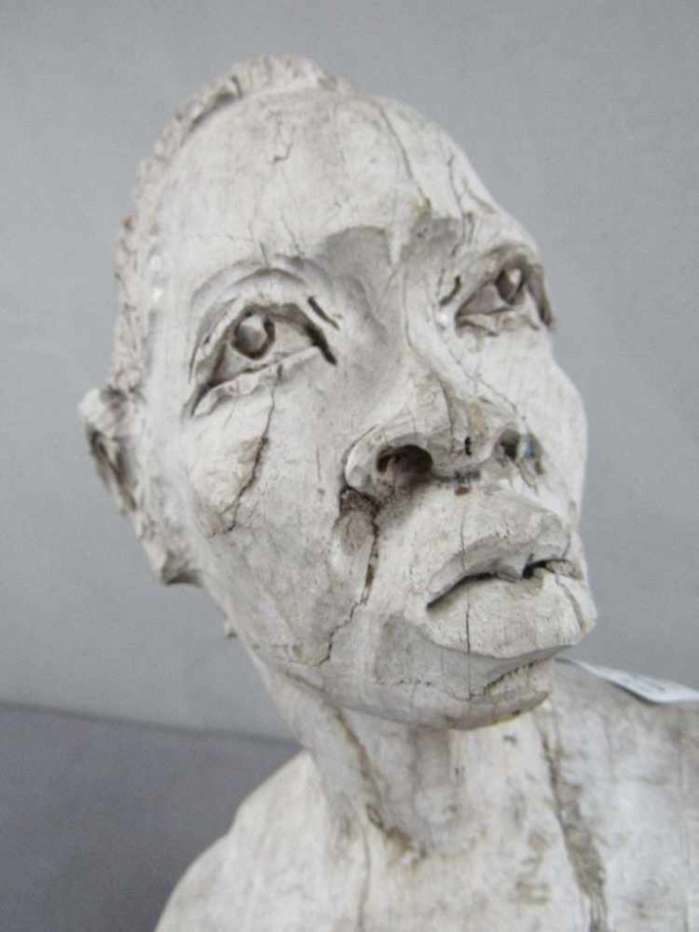 Antike afrikanische Skulptur sitzender Farbiger Hartholz schwer 45cm hoch- - -20.00 % buyer's - Bild 5 aus 5