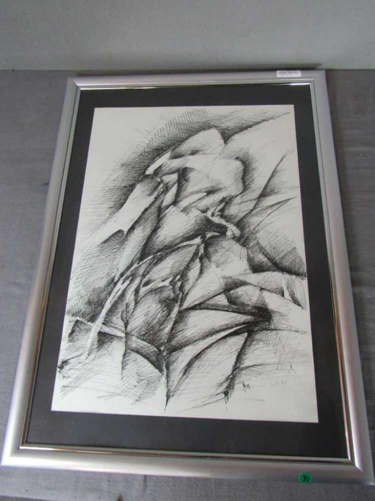 Zeichnung Wolfgang Benz Bonn Rahmen 50x70cm signiert- - -20.00 % buyer's premium on the hammer - Image 2 of 4