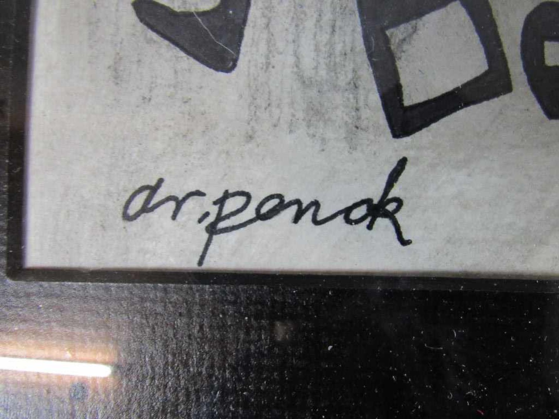 Zeichnung bezeichnet A.R. Penck mit Rahmen 57x38cm- - -20.00 % buyer's premium on the hammer - Image 3 of 5