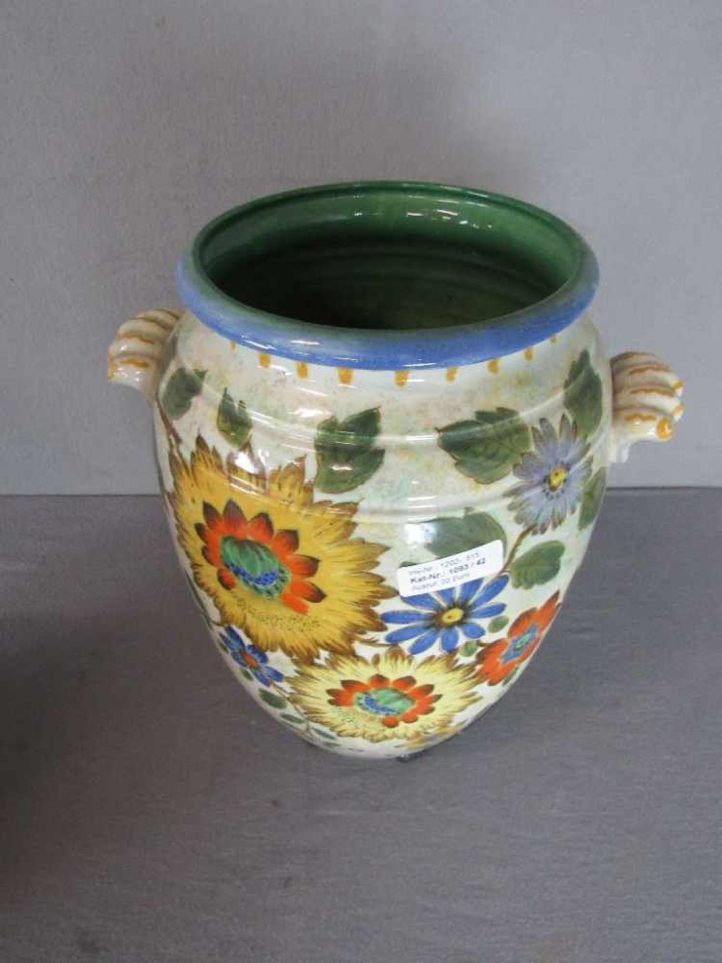 Vase Gouda Holland Sierahm am Fuß bestoßen 40cm hoch- - -20.00 % buyer's premium on the hammer - Bild 2 aus 3