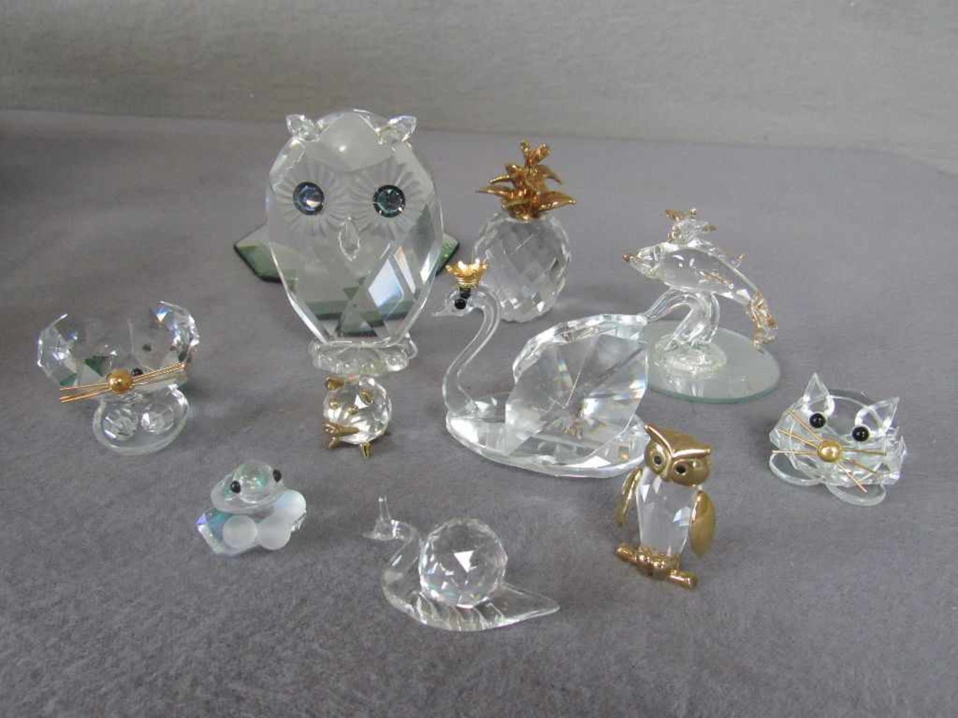 Konvolut Glasskulpturen Kristall geschliffen- - -20.00 % buyer's premium on the hammer price19.