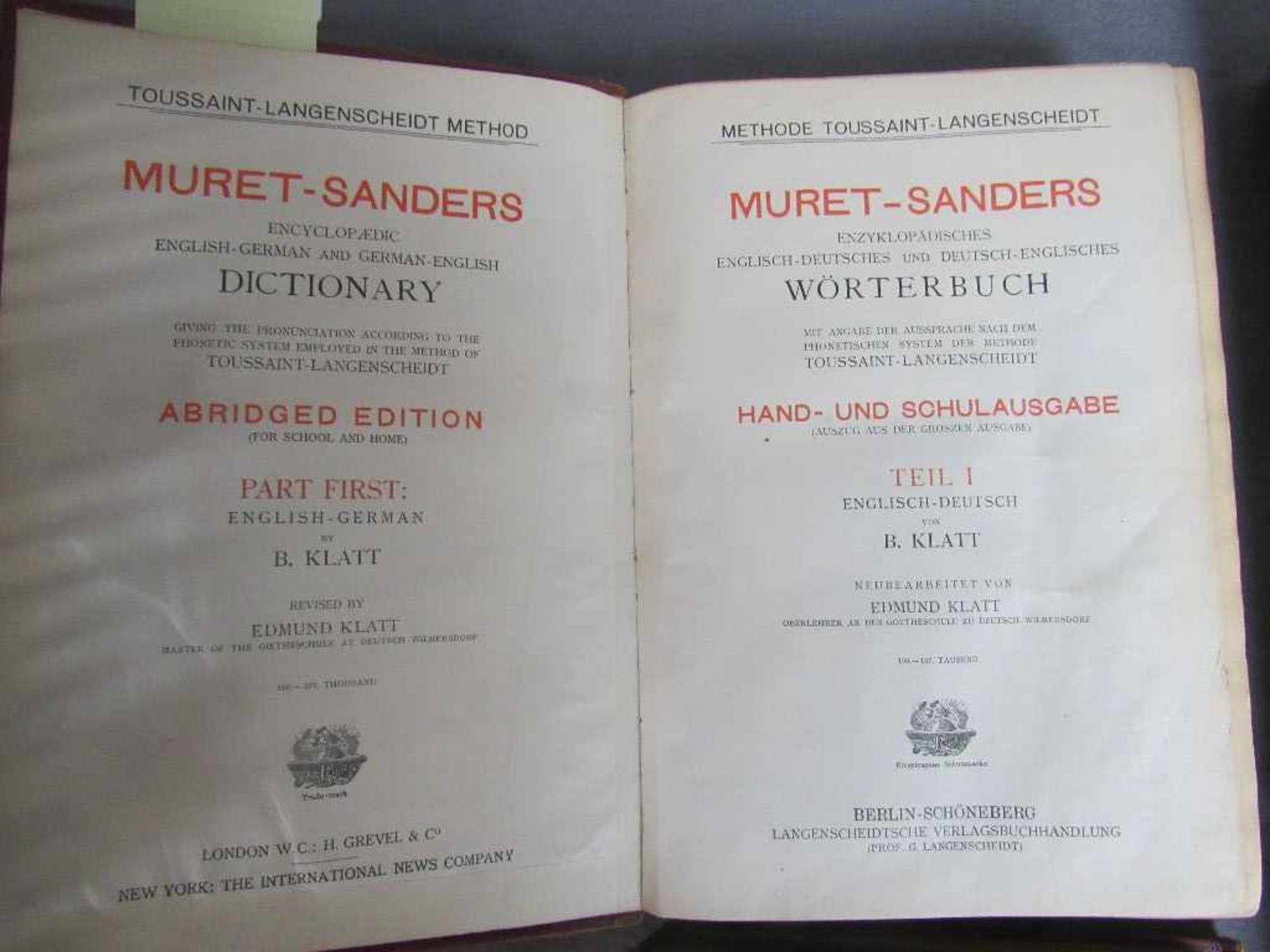 Vier antike Bücher Morett und Sachs- - -20.00 % buyer's premium on the hammer price19.00 % VAT on - Bild 2 aus 2
