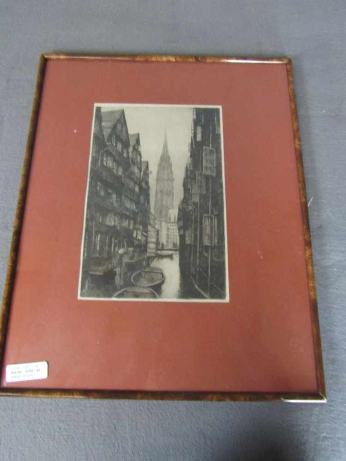 Grafik gerahmt Speicherstadt Hamburg ca.41x51cm- - -20.00 % buyer's premium on the hammer price19.00 - Bild 2 aus 3