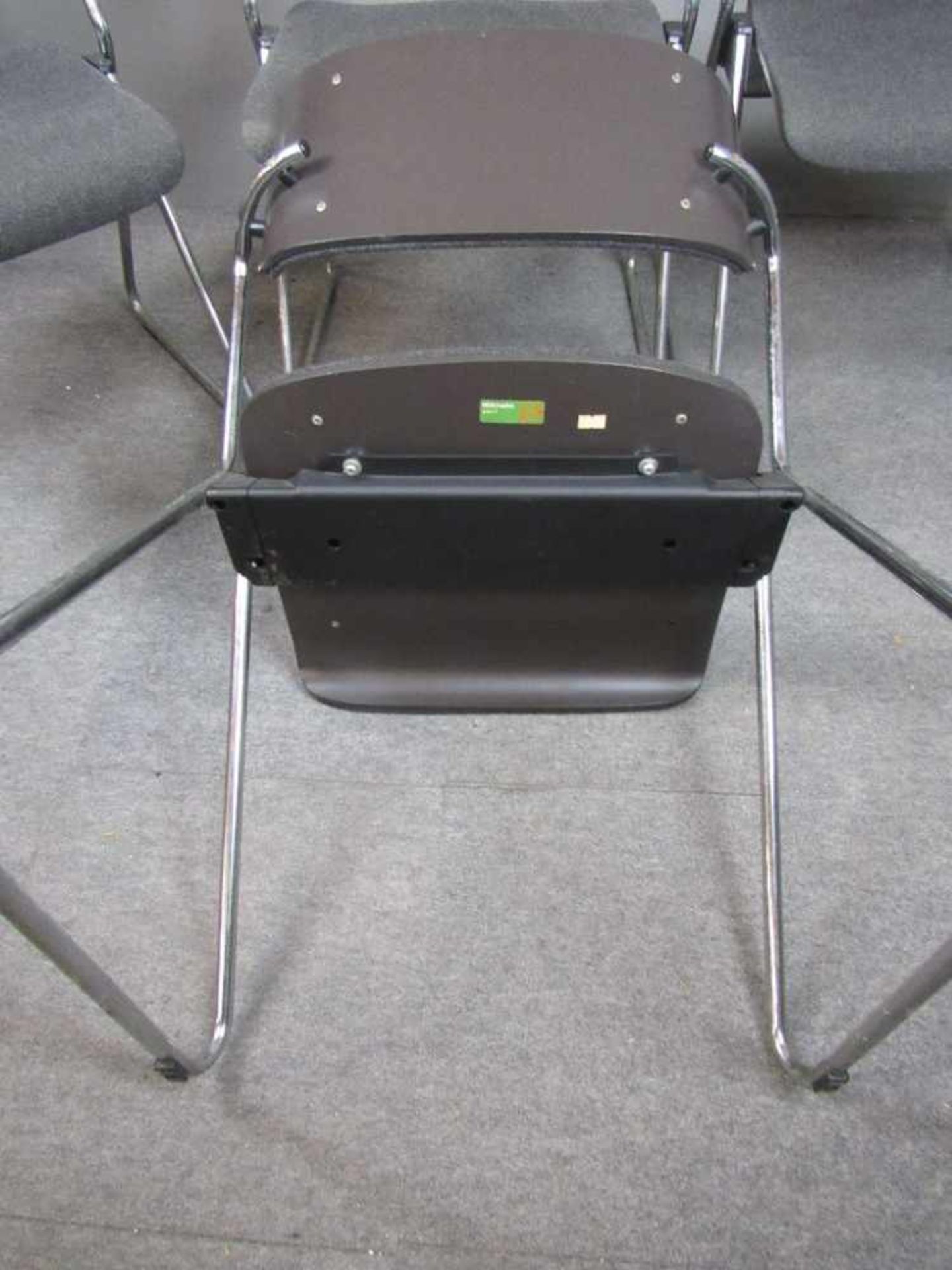Space Age 60er Jahre vier Designerstühle gepolstert auf Chromgestell Hersteller Wilkhan stapelbar- - - Image 3 of 4