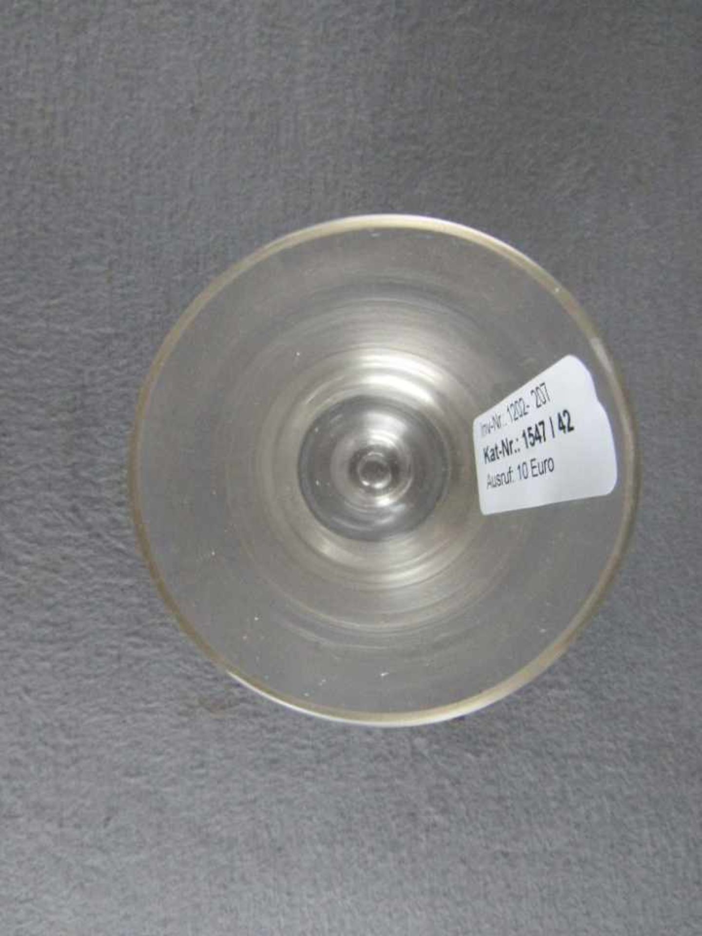 Antikes Glas mundgeblasen mit Abriss hier Fußglas Lufteinschlüsse 11,5cm hoch- - -20.00 % buyer's - Bild 2 aus 3
