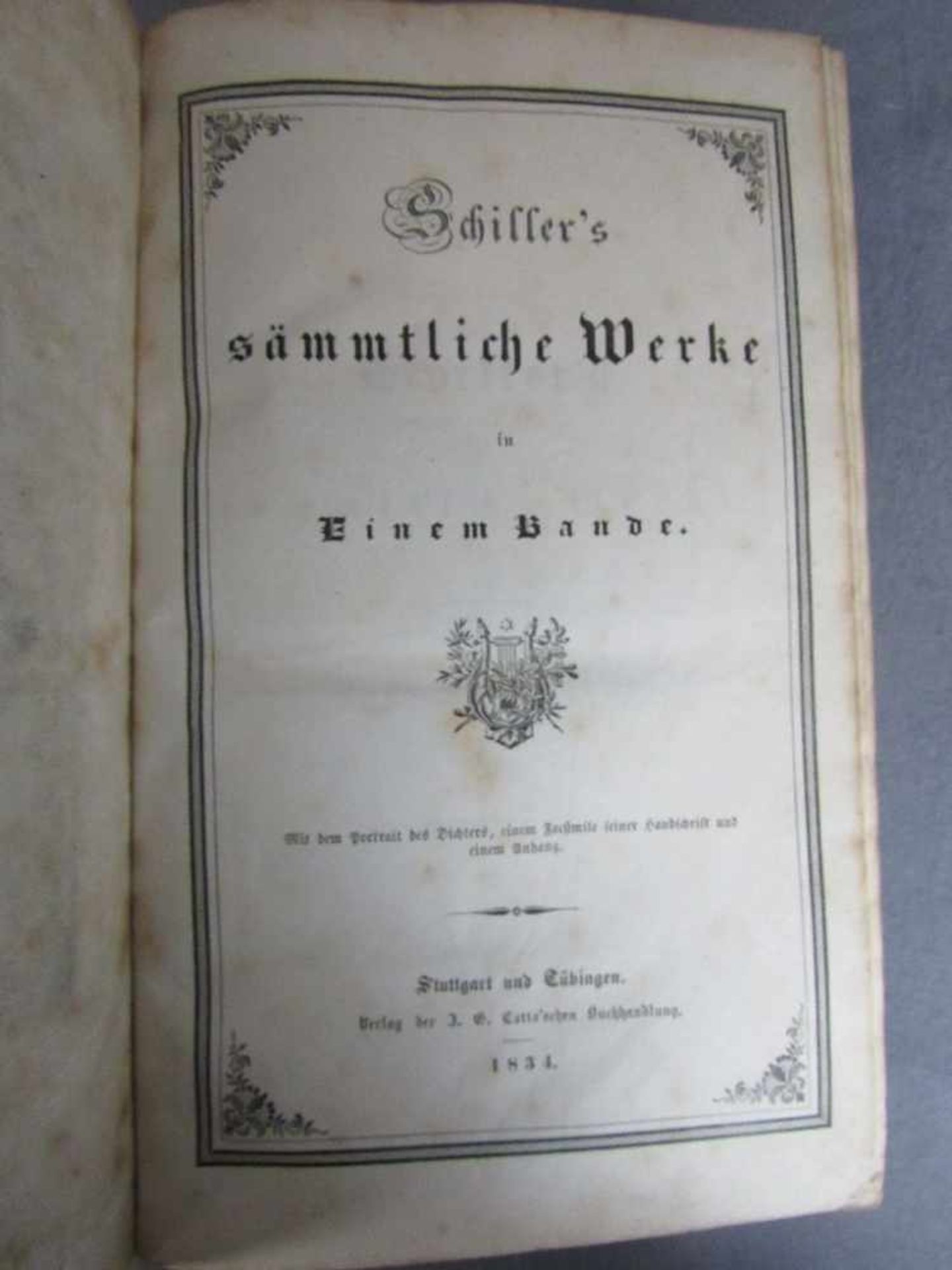 Großes Buch Schillers Werke von 1834- - -20.00 % buyer's premium on the hammer price19.00 % VAT on - Bild 2 aus 2