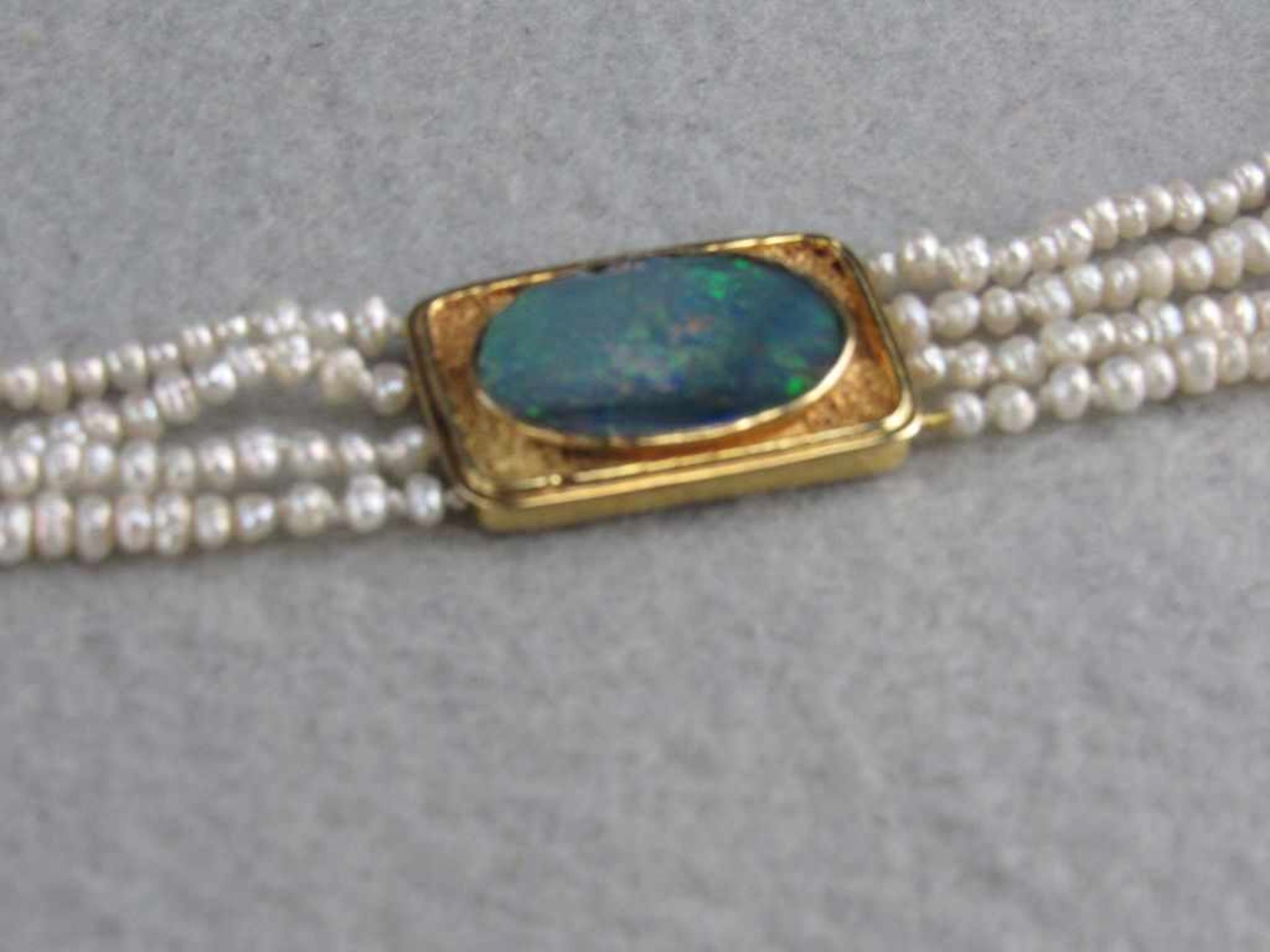 Damencollier Perlenkette vergoldetes Silber 835 Länge:ca.43cm- - -20.00 % buyer's premium on the - Image 2 of 3