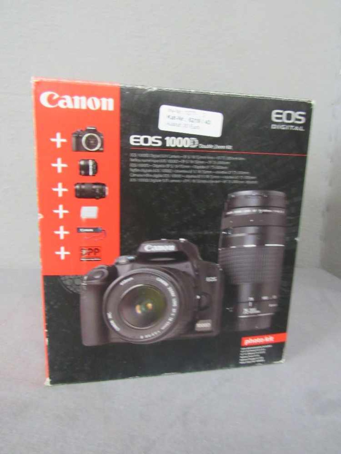 Fotoapperat Canon Eos 1000D + Objektiv 70-300 komplett mit Zubehör- - -20.00 % buyer's premium on - Bild 2 aus 2