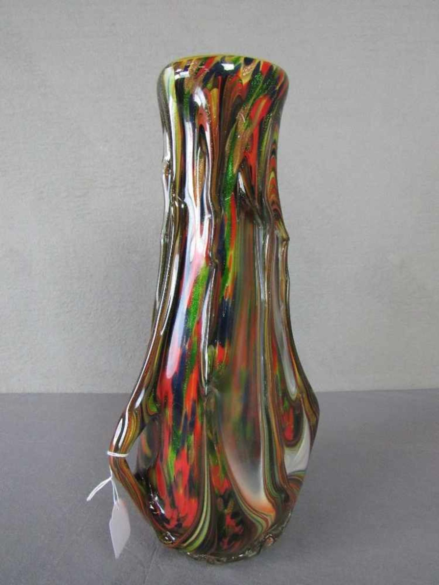 Designerglasvase farbenfroh verlaufend 46cm hoch- - -20.00 % buyer's premium on the hammer price19. - Bild 2 aus 3