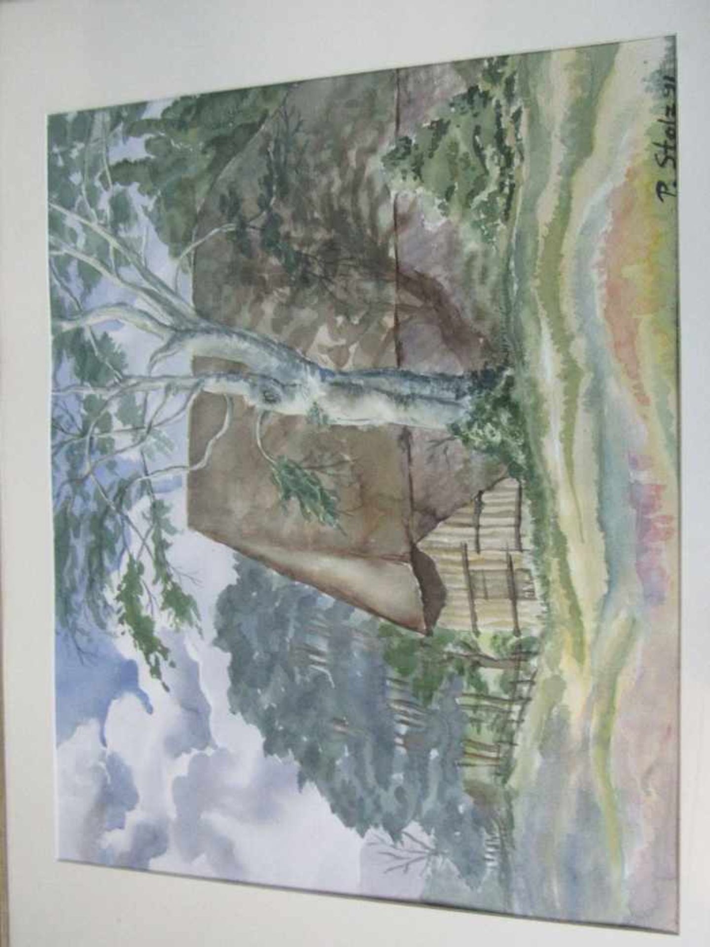 Aquarell Worpswede Stolz 88x63cm- - -20.00 % buyer's premium on the hammer price19.00 % VAT on