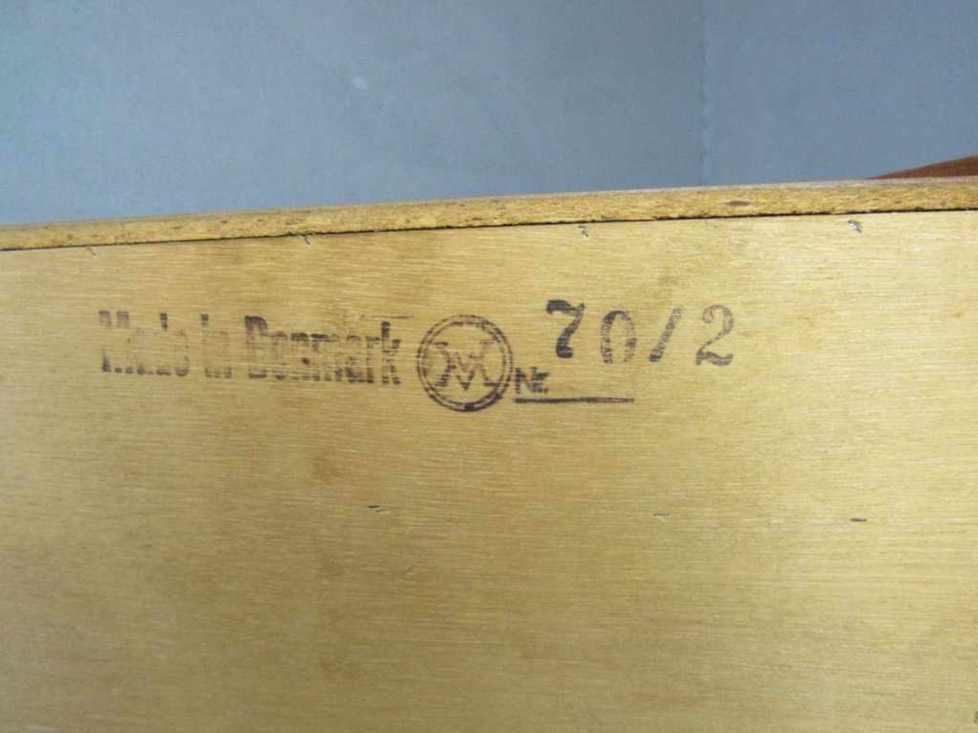 Dänisch Design Schreibtisch 60er Jahre ausziehbare Arbeitsplatte gemarkt WM Made in Denmark - Image 5 of 8