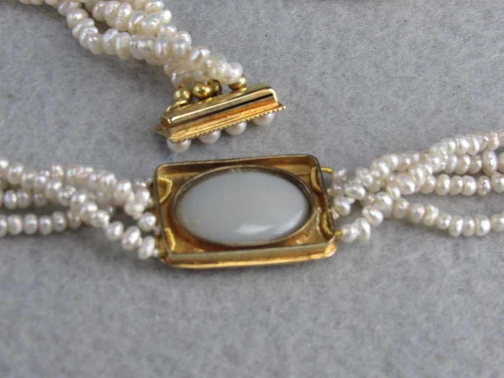 Damencollier Perlenkette vergoldetes Silber 835 Länge:ca.43cm- - -20.00 % buyer's premium on the - Image 3 of 3