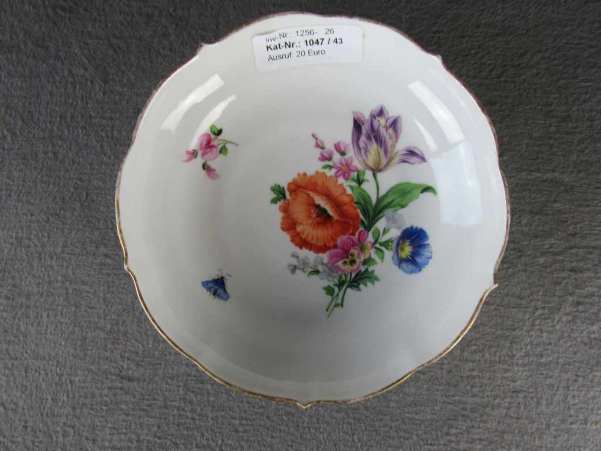 Kleine Meissen Anbietschale Blumendekor Knaufzeit 1. Wahl 18cm Durchmesser- - -20.00 % buyer's