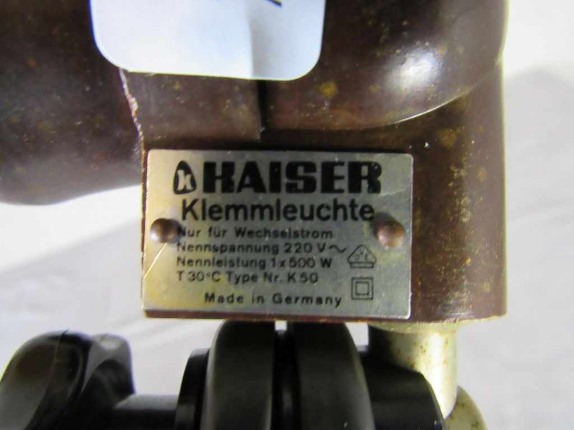 Art Deco Klemmleuchte Kaiser 40er Jahre funktionstüchtig- - -20.00 % buyer's premium on the hammer - Image 2 of 2