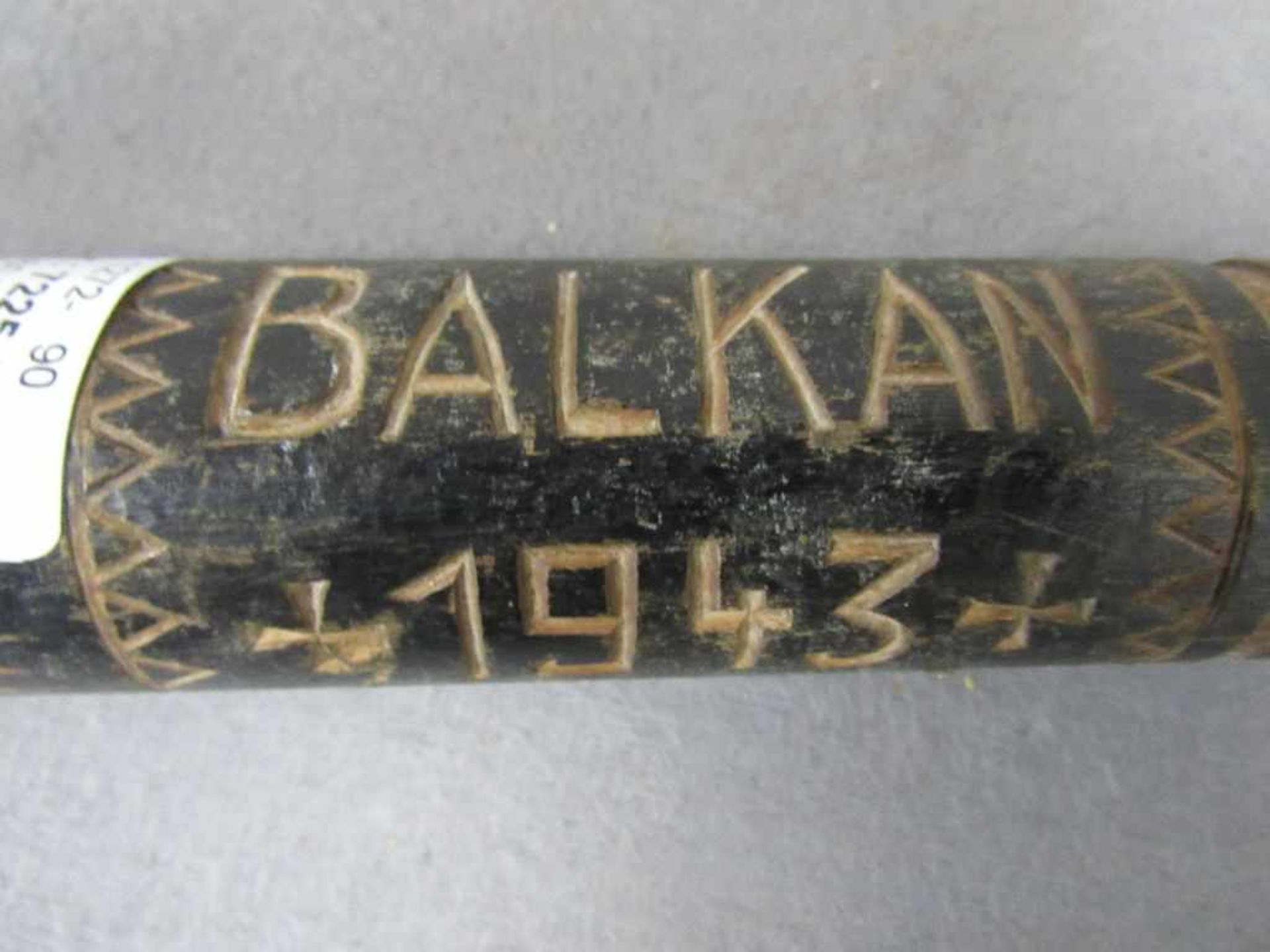Andenkenstab eines Deutschen Wehrmachtsoldaten der in Rußland diente von 1943 Balkan autentisches - Bild 2 aus 3