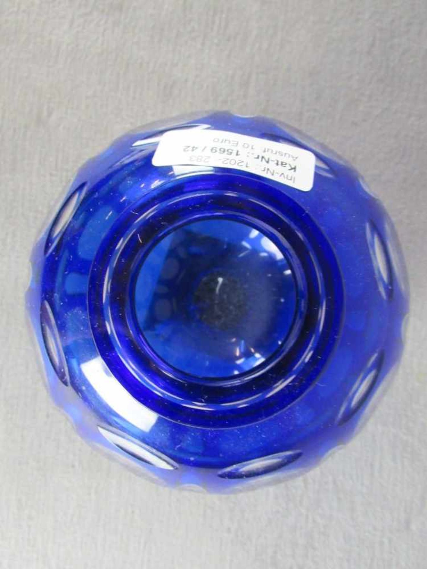 Kugelvase blauklar auf Sockel 18cm hoch- - -20.00 % buyer's premium on the hammer price19.00 % VAT - Bild 3 aus 4